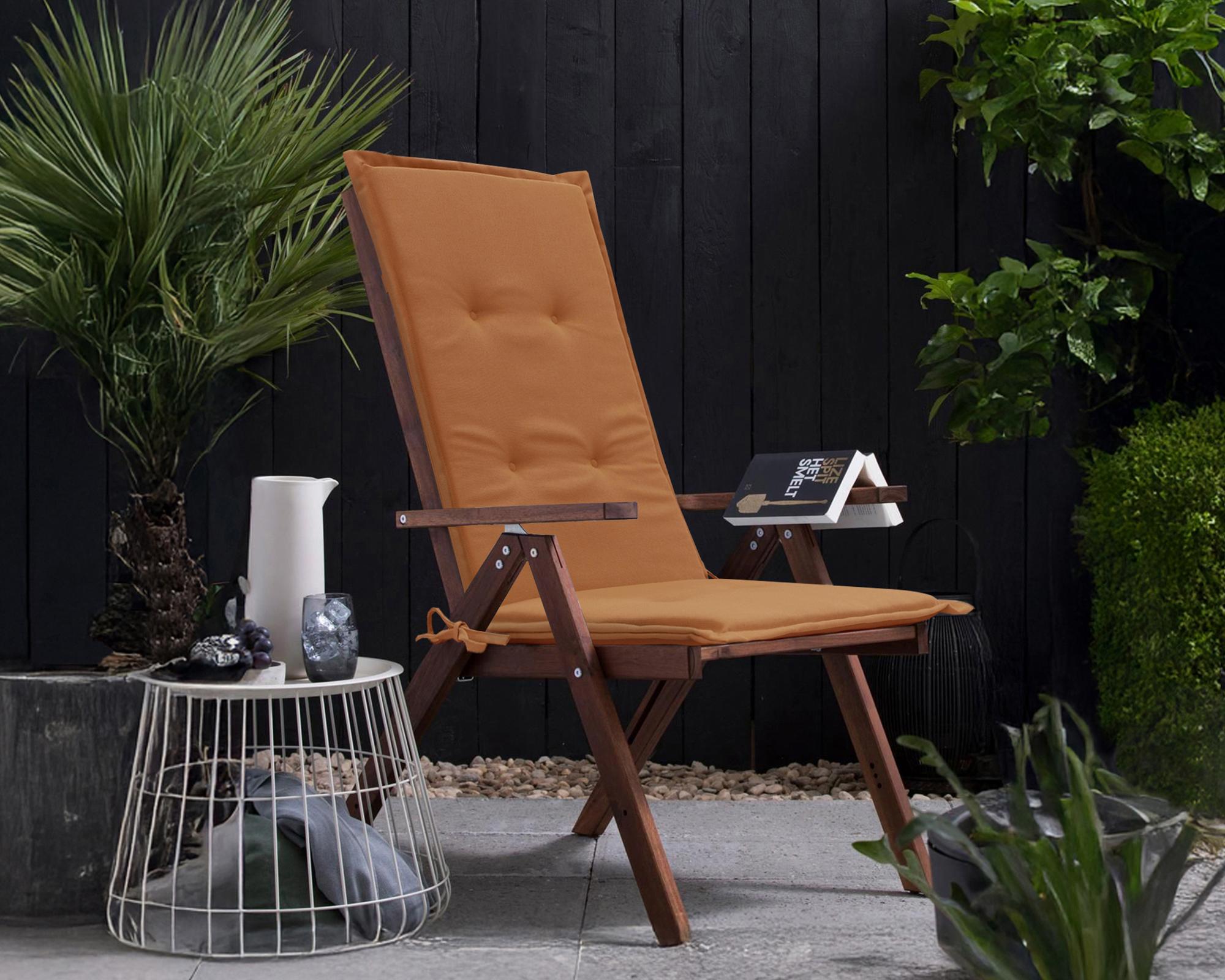 Cojín asiento respaldo Liso terracota 43x110 cm-6