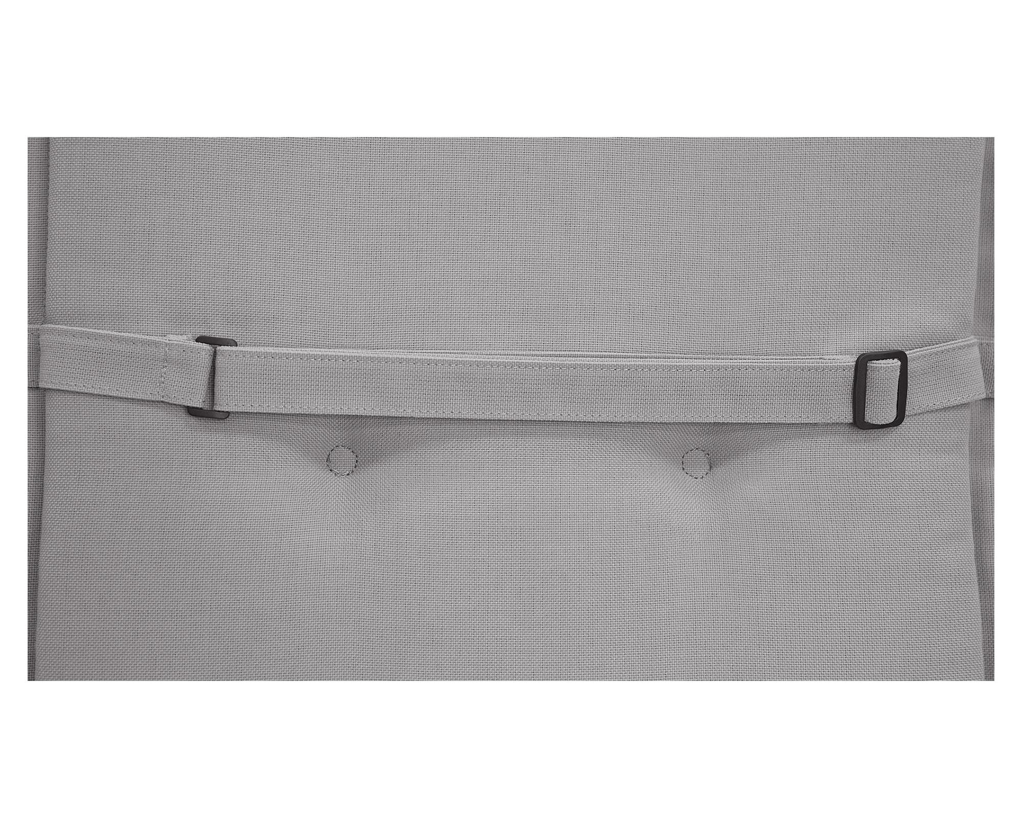 Cojín asiento respaldo Liso gris 43x110 cm-5