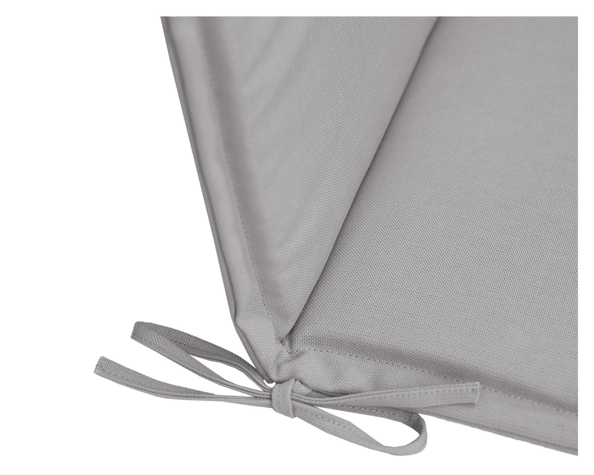 Cojín asiento respaldo Liso gris 43x110 cm-3