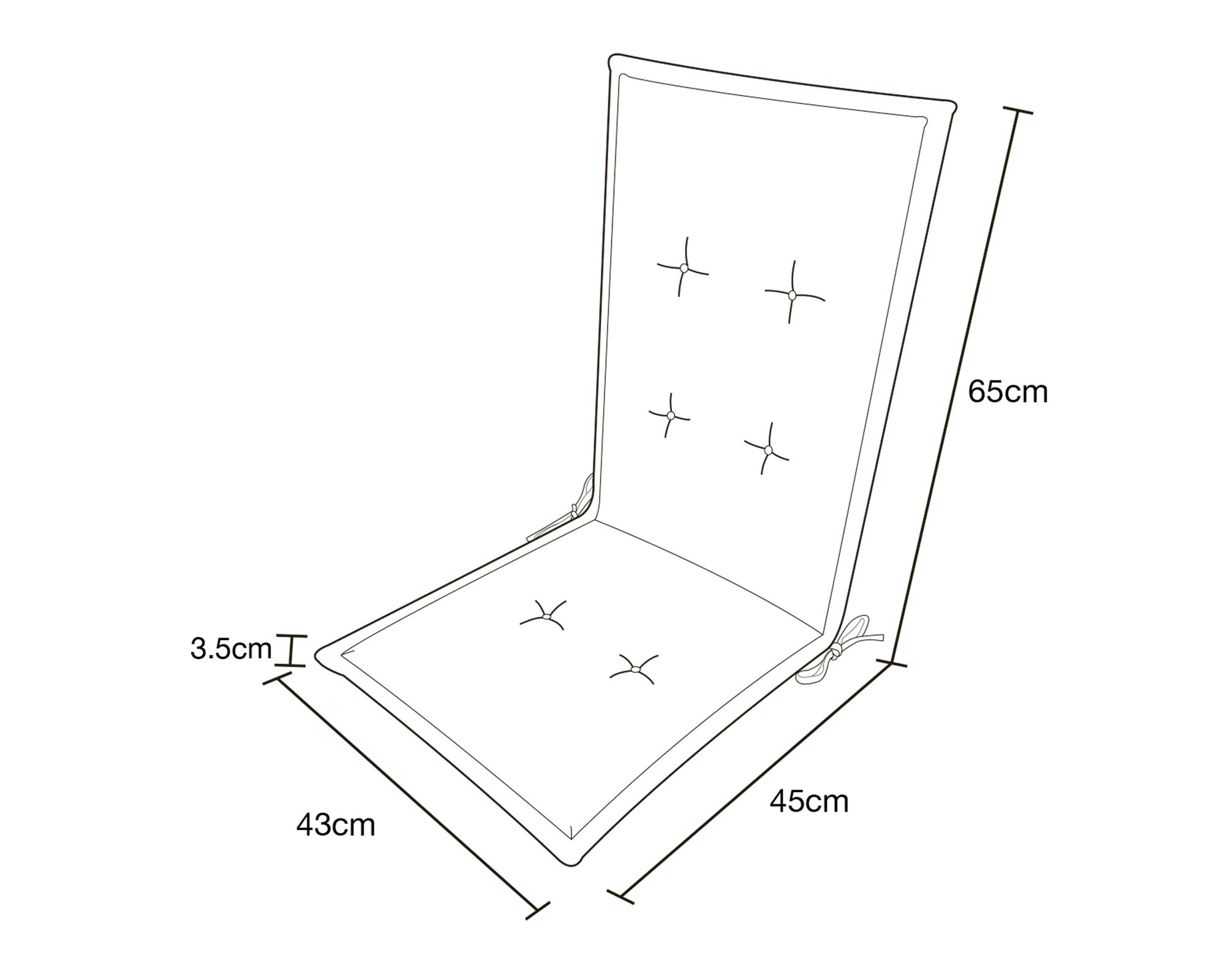 Cojín asiento respaldo Liso crudo 43x110 cm-7