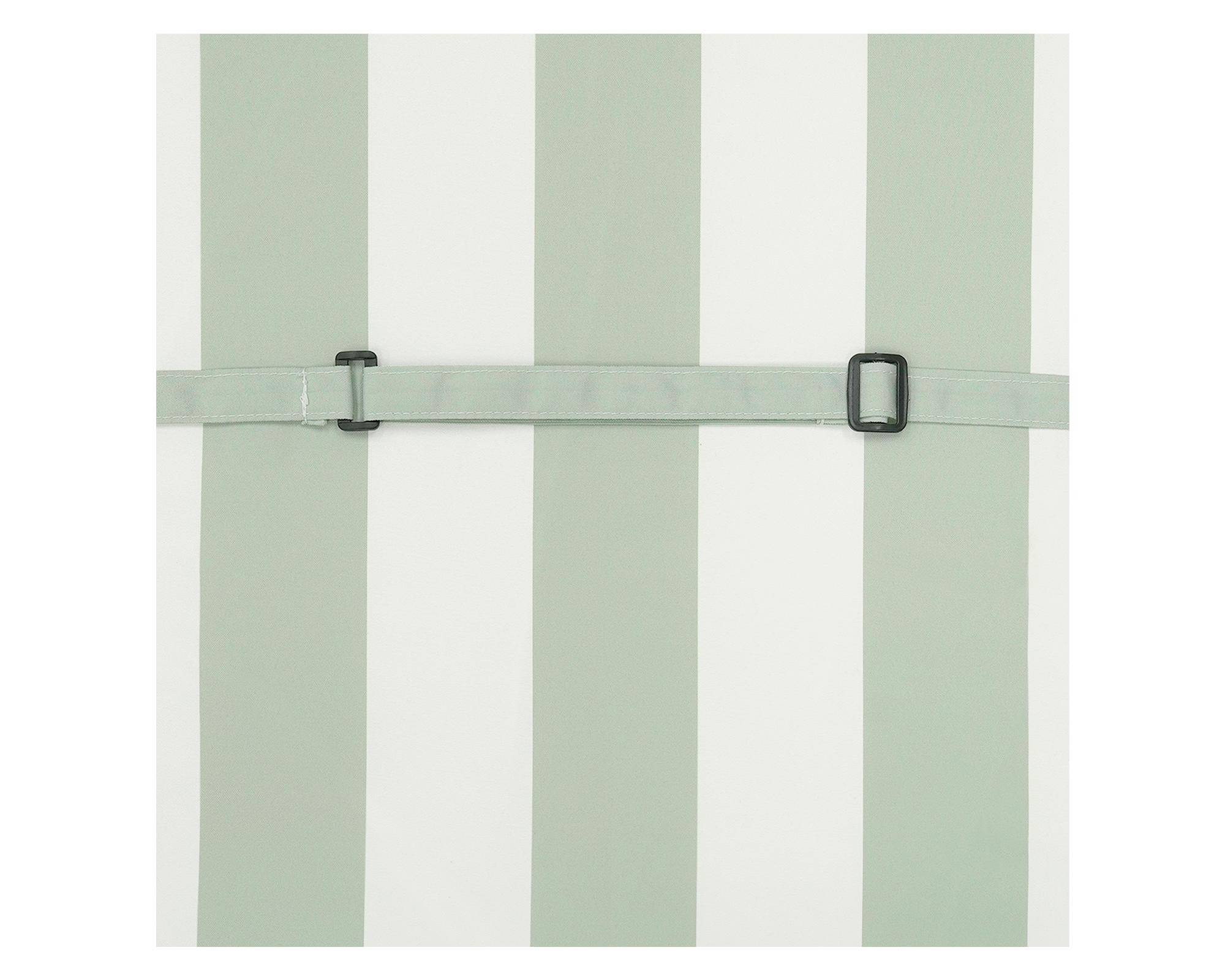 Cojín asiento respaldo Rayas verde salvia/blanco 43x110 cm-5