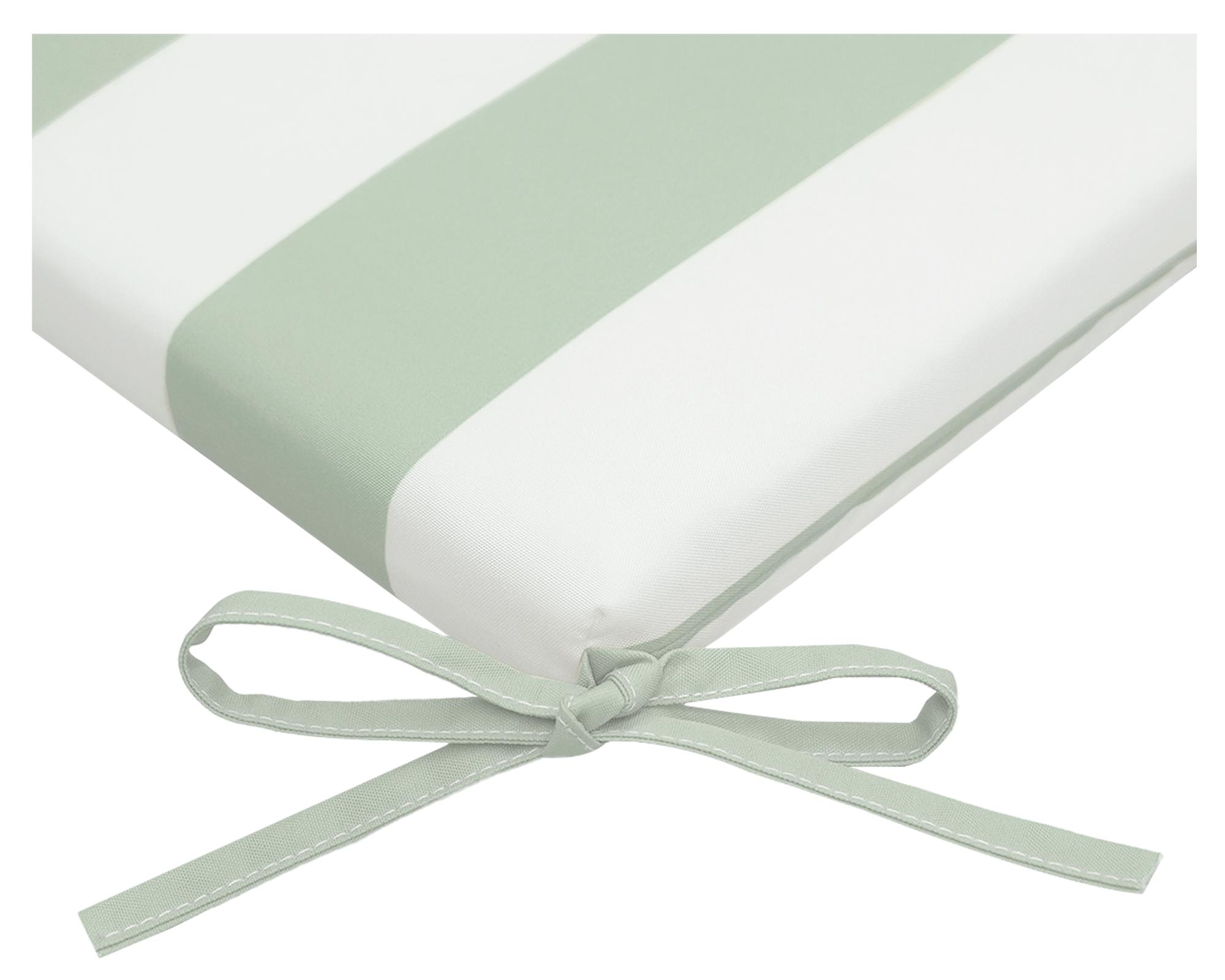 Cojín asiento respaldo Rayas verde salvia/blanco 43x110 cm-3