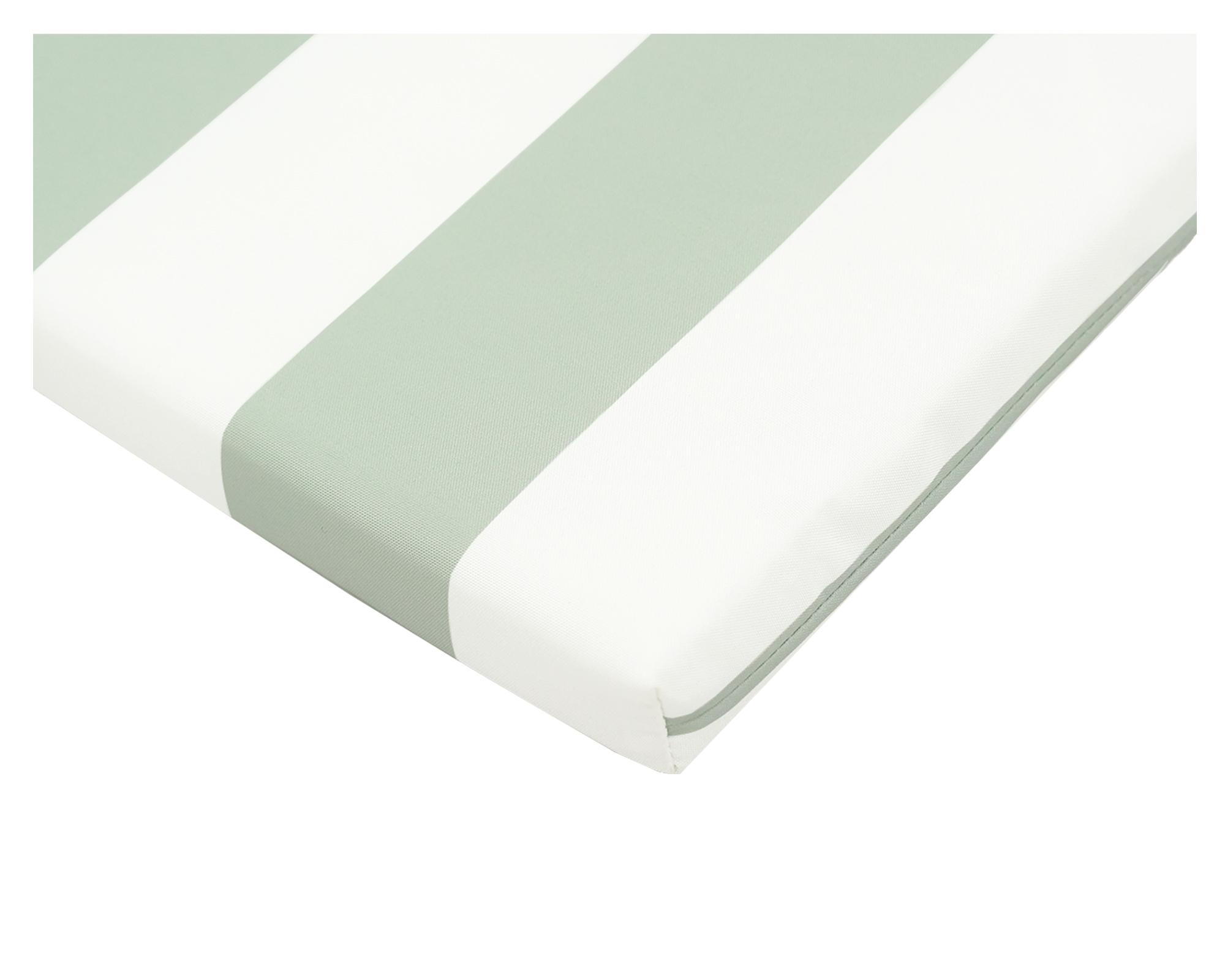 Cojín asiento respaldo Rayas verde salvia/blanco 43x110 cm-2