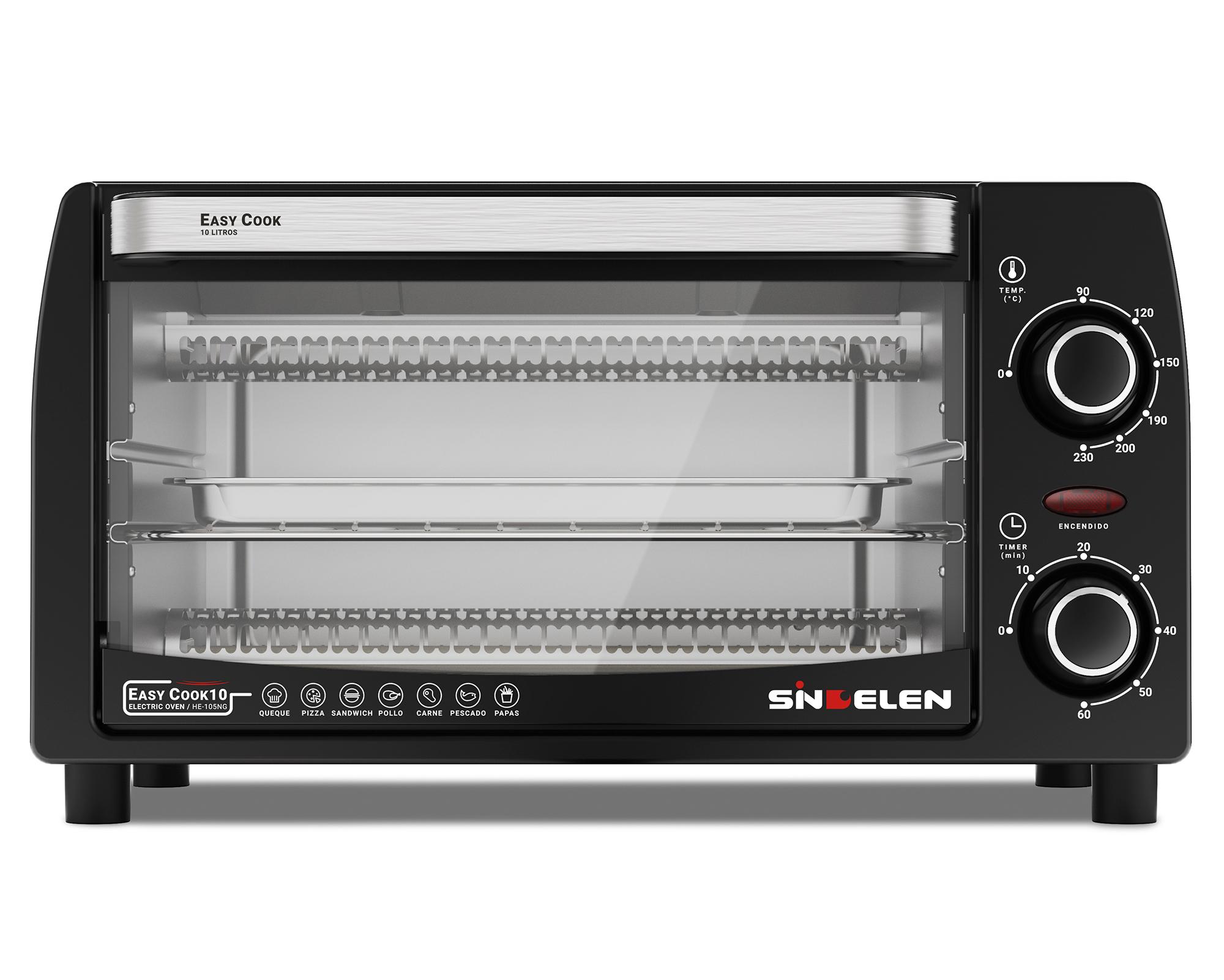Horno eléctrico HE-105NG negro 10 lt-0