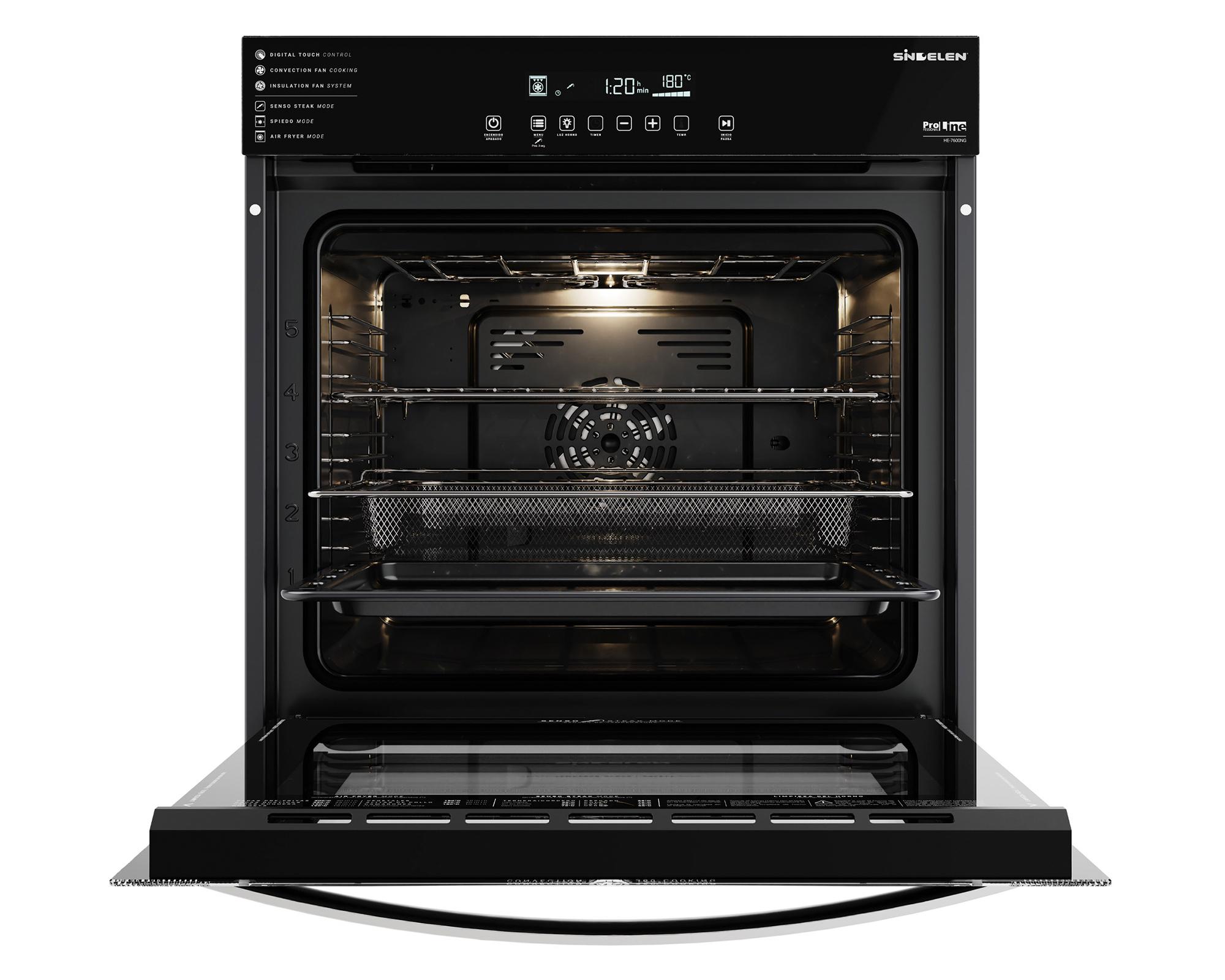 Horno eléctrico empotrable HE-7600NG negro 73 lt-3