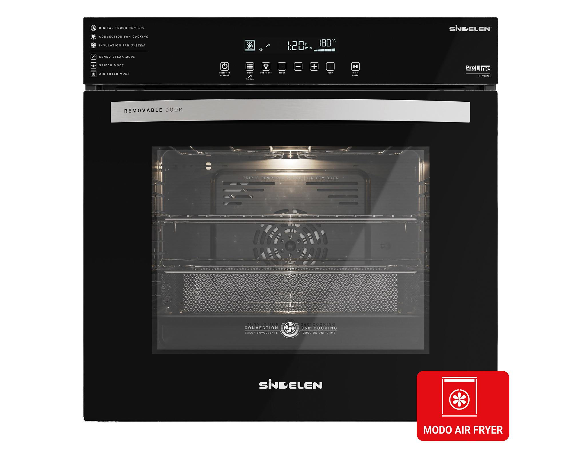 Horno eléctrico empotrable HE-7600NG negro 73 lt-1
