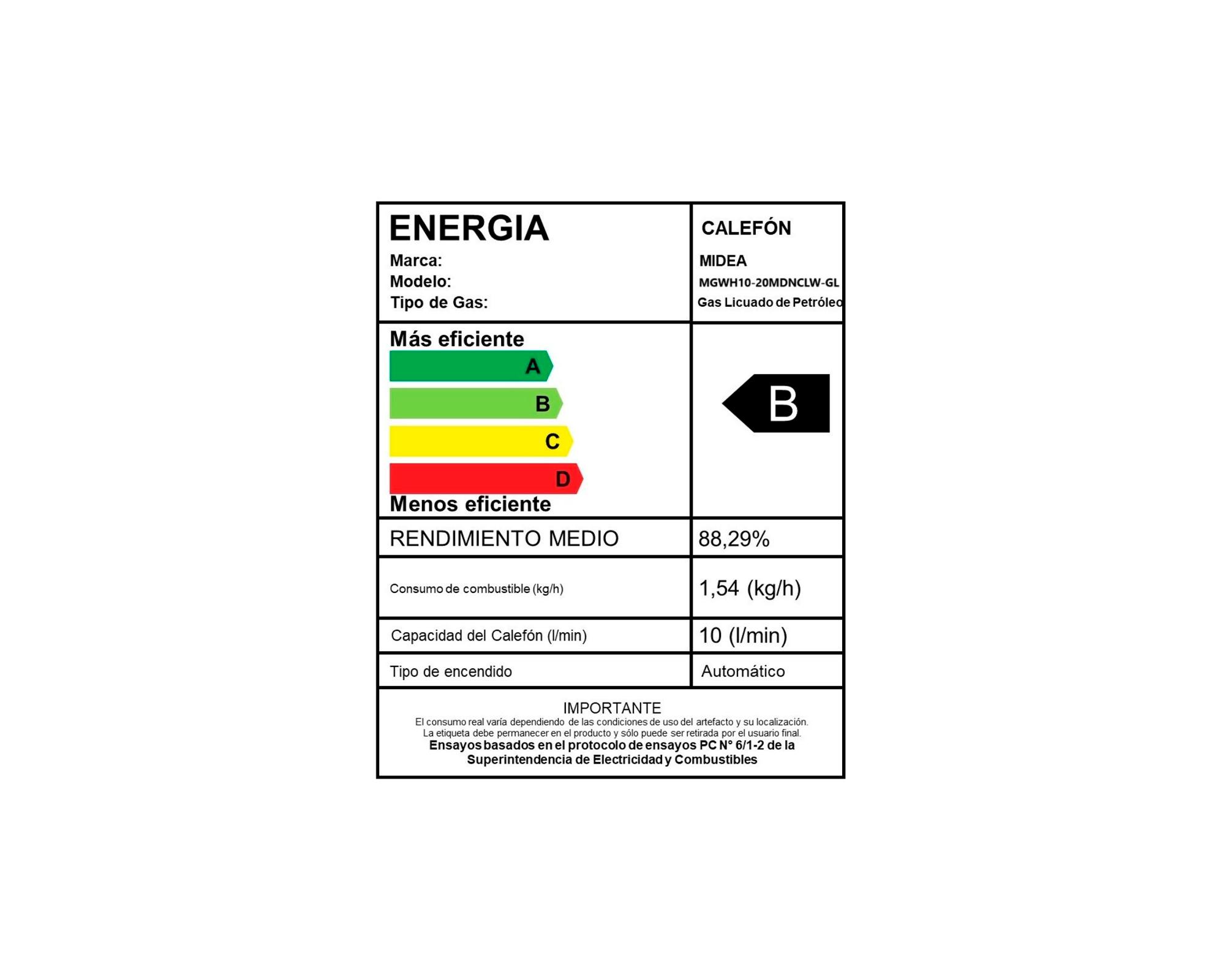 Calefont MGWH10-20MDNCLW-GL 10 lt tiro natural gas licuado-7