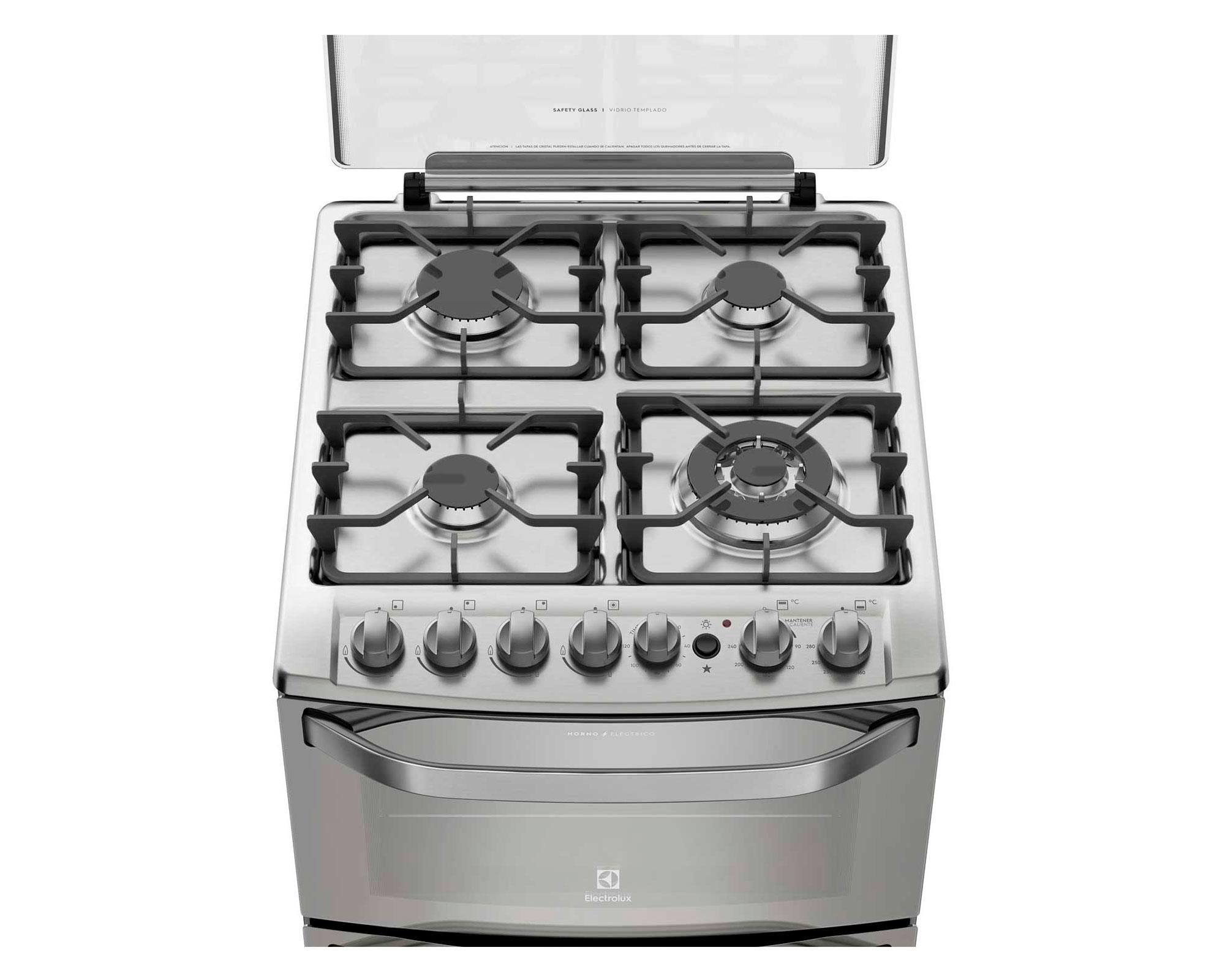 Cocina 56DXA 4 quemadores gas licuado inox-1