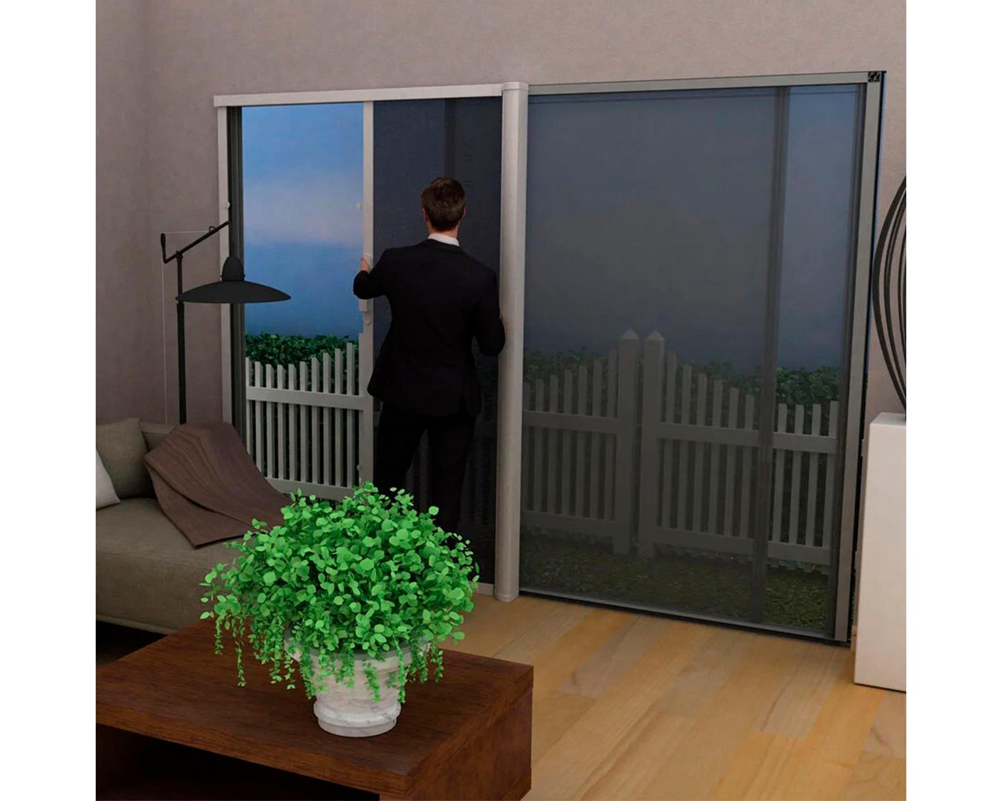 Malla Mosquitera puerta corrediza PVC blanco-1