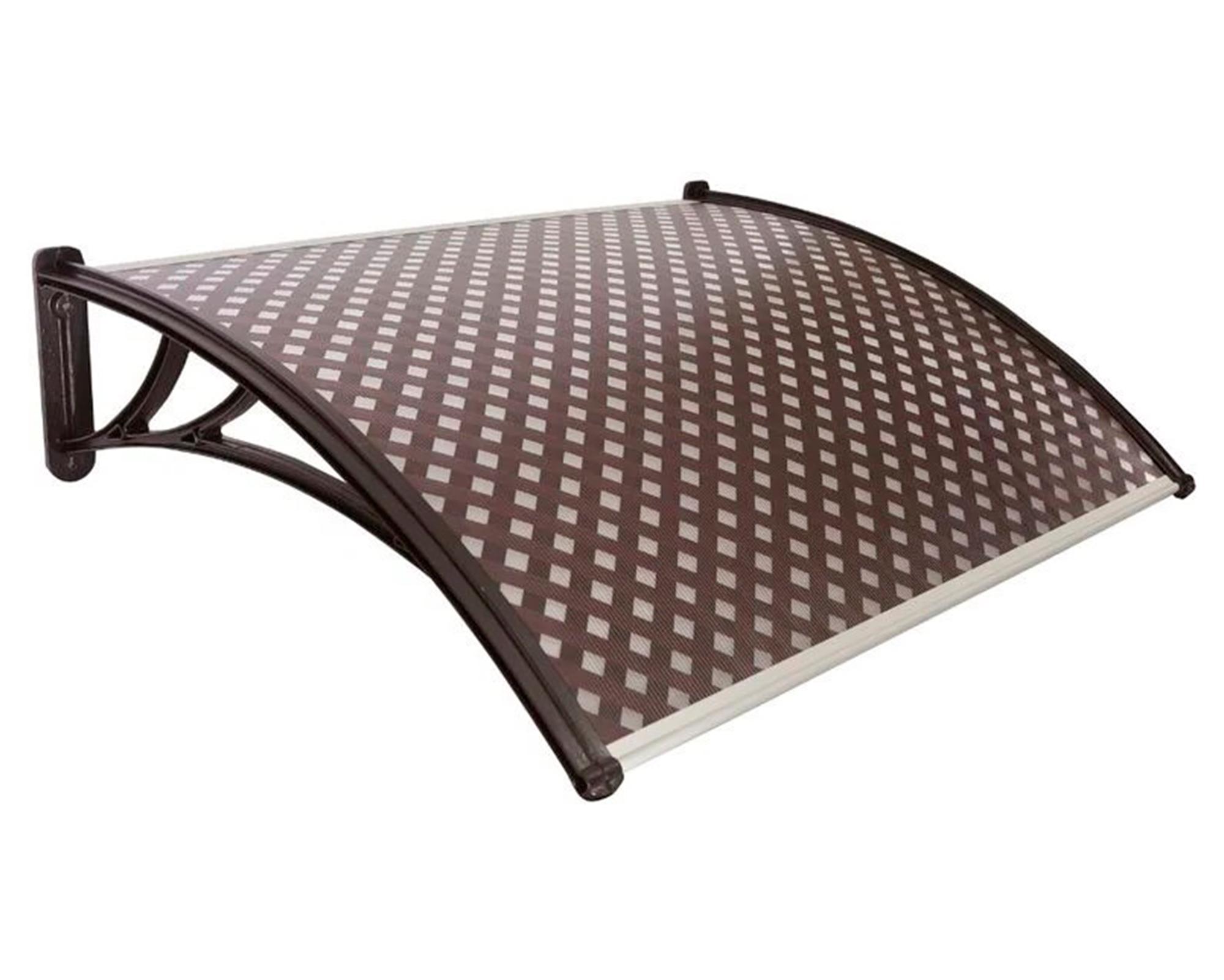 Alero listo Curvo PVC 100x120 cm café-0