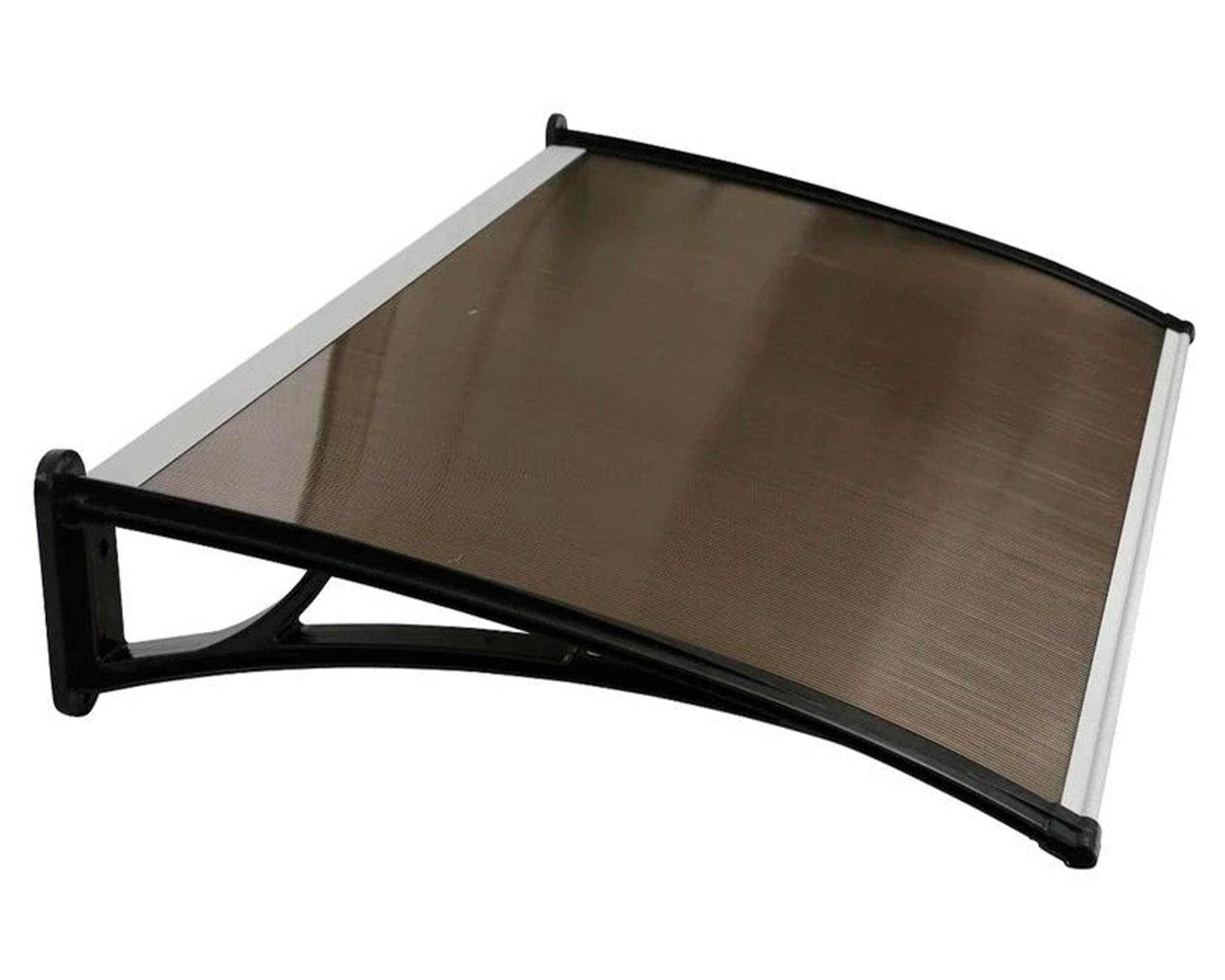 Alero listo Curvo PVC 70x120 cm bronce-0