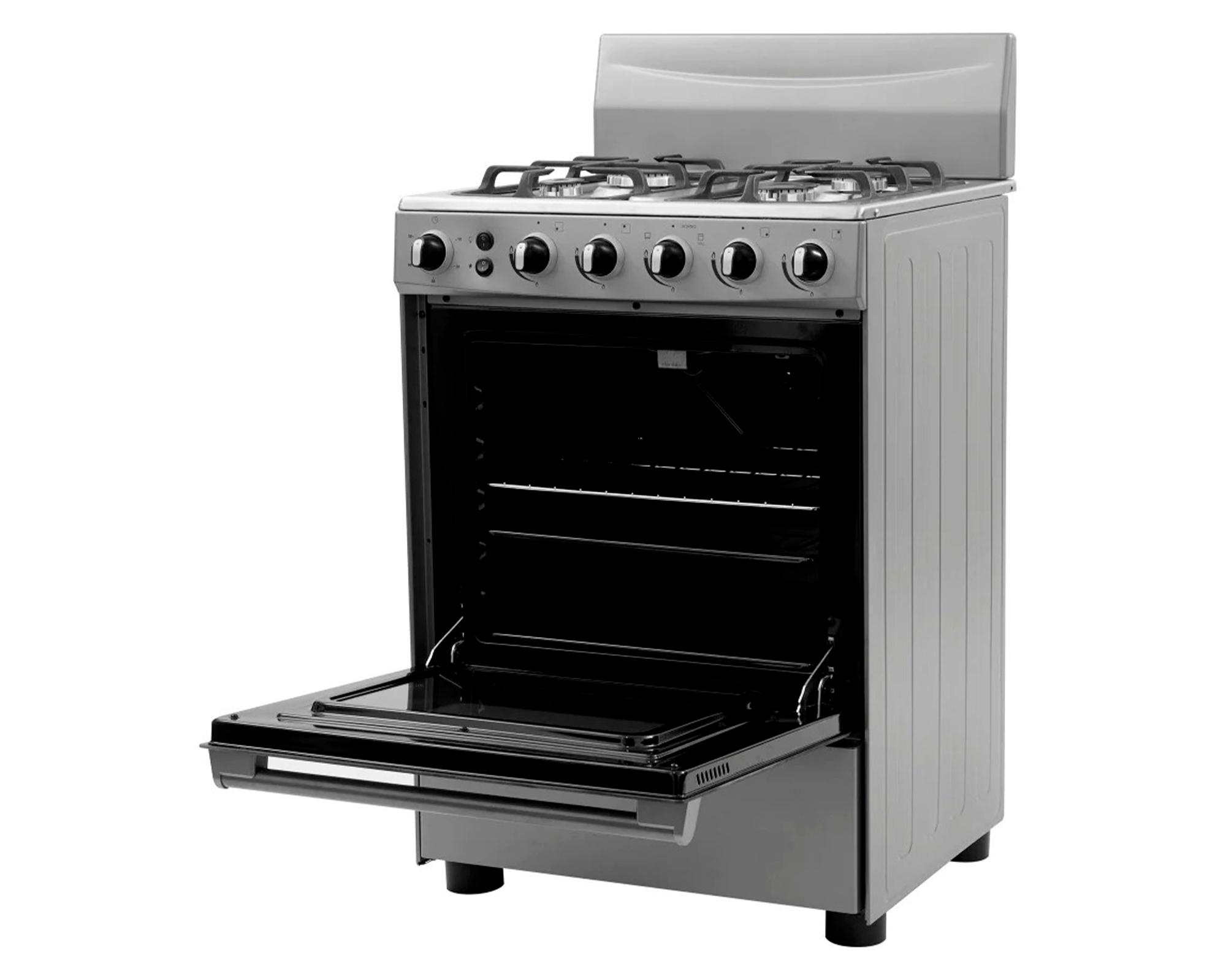 Cocina Design 24BMG4G059 negro/gris 4 quemadores-1