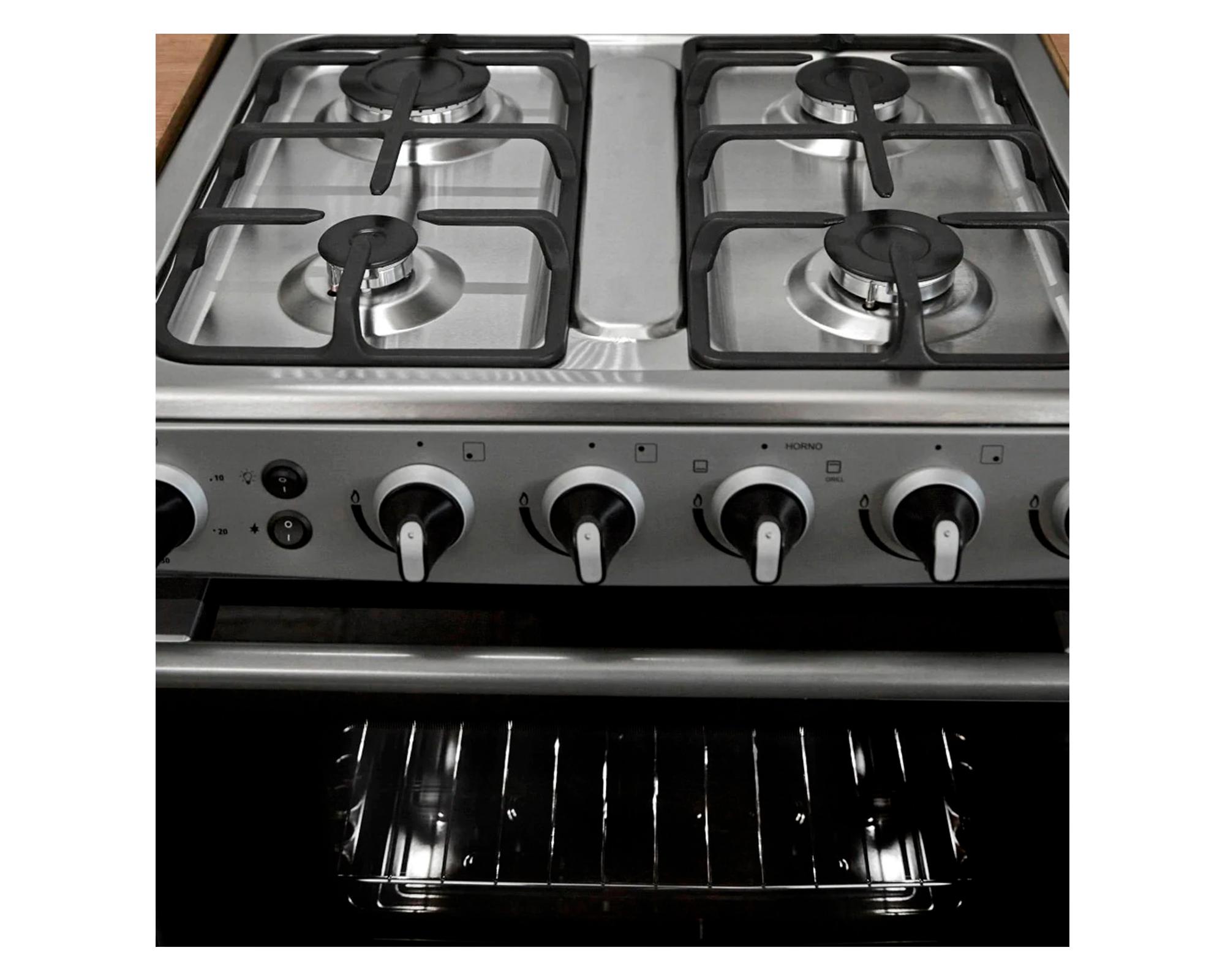 Cocina Design 24BMG4G059 negro/gris 4 quemadores-2