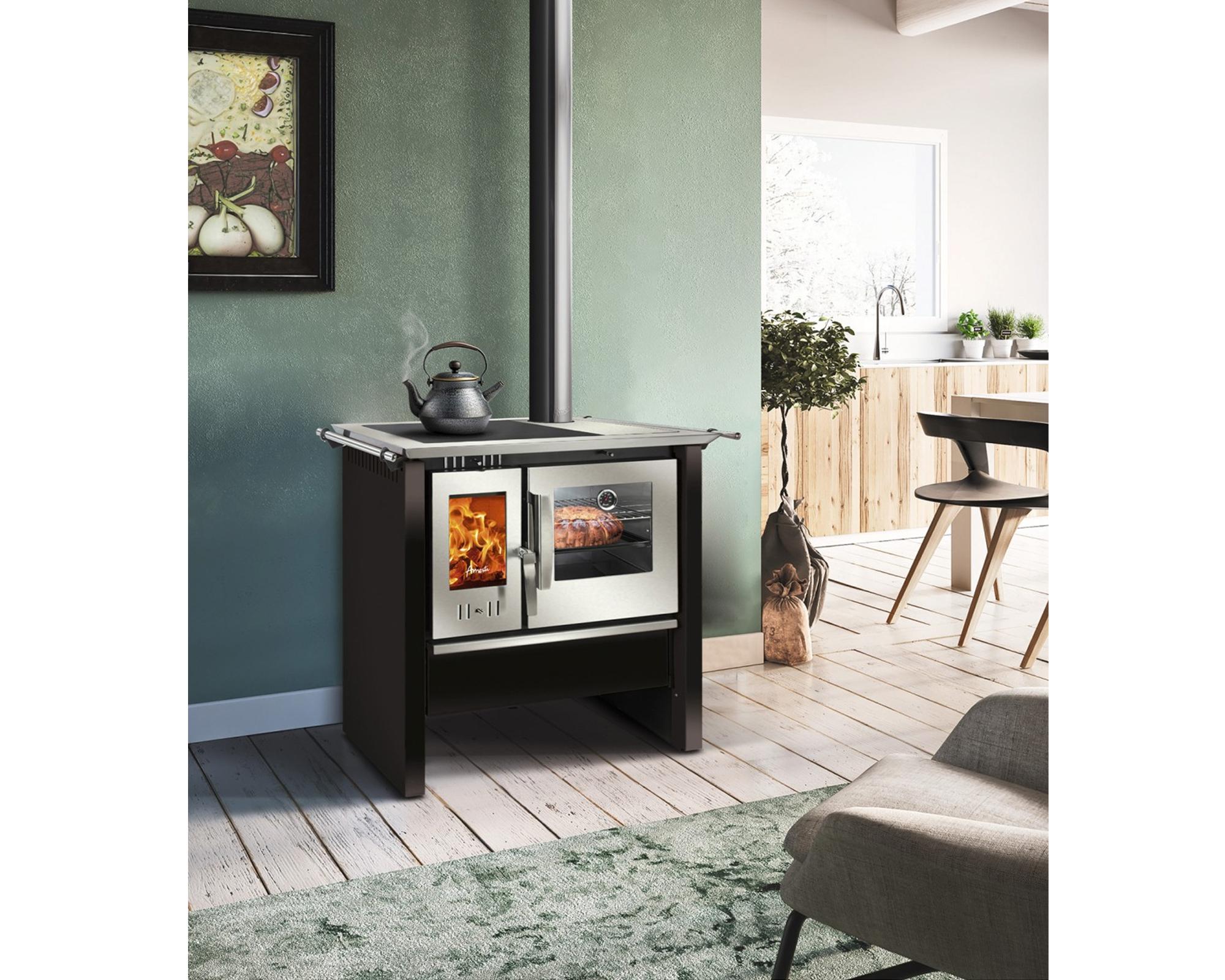 Cocina a leña Allegra negro-2