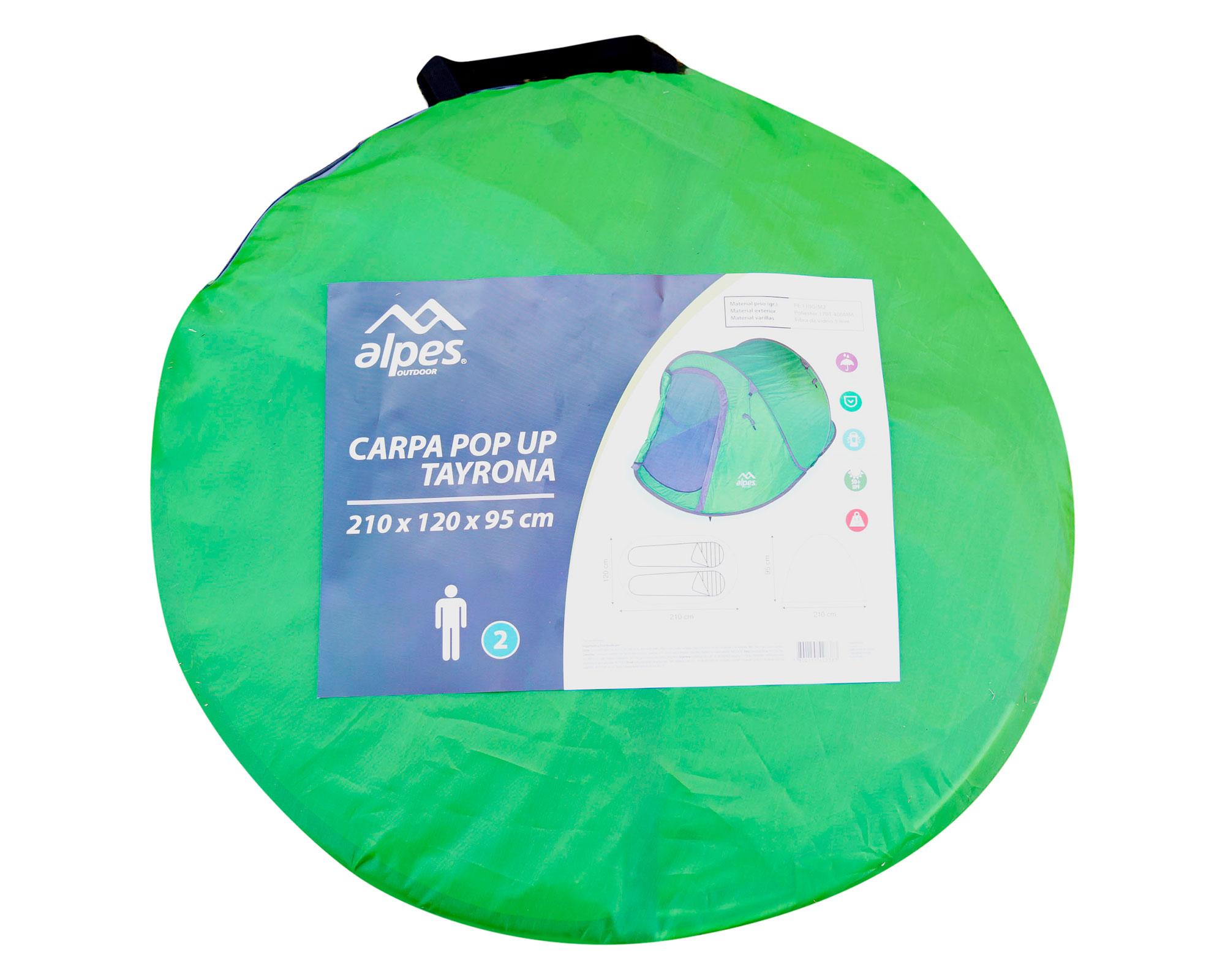 Carpa Pop Up Tayrona verde 95x120x210 cm 2 personas-7