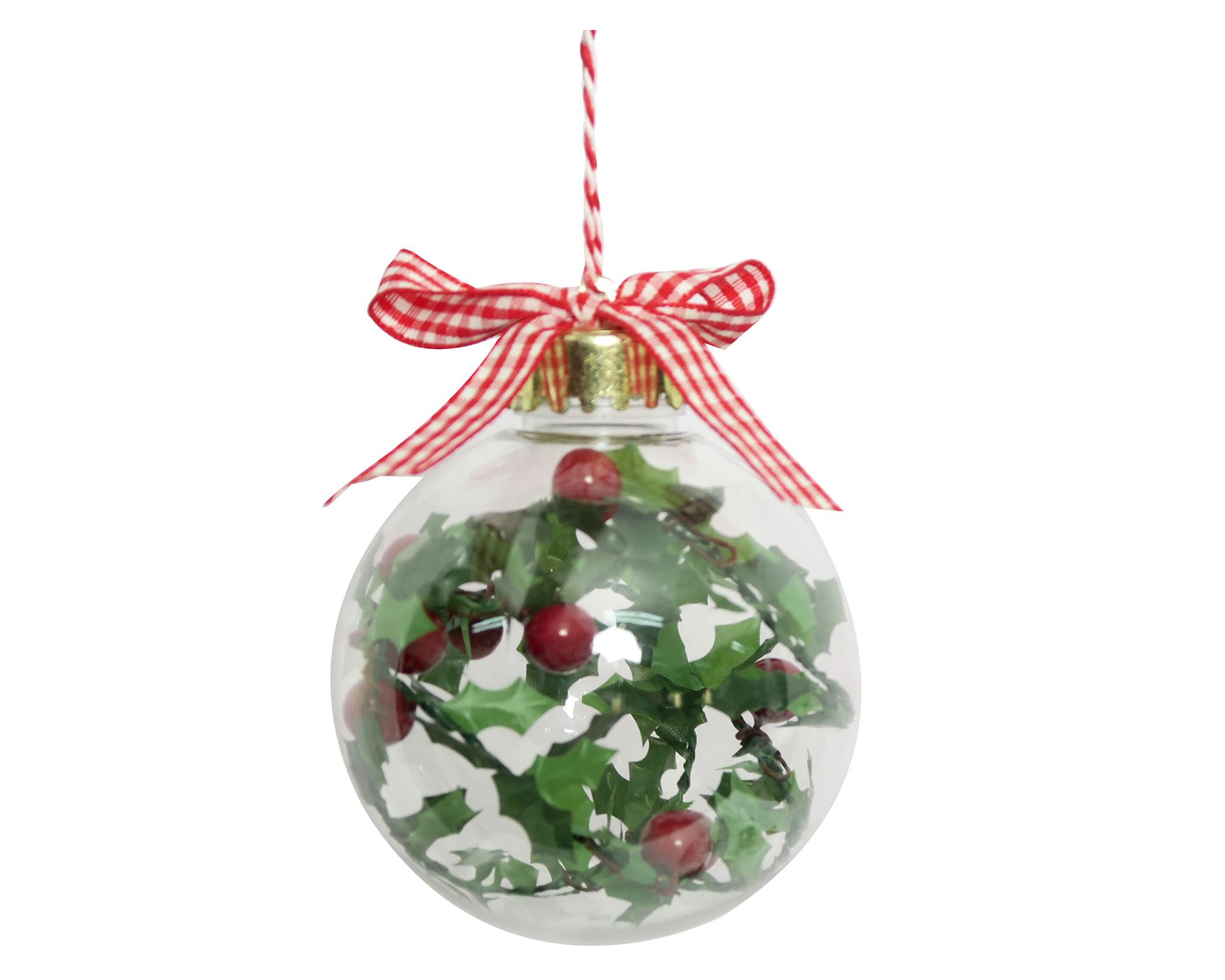 Esfera Rellena hojas 8 cm-0