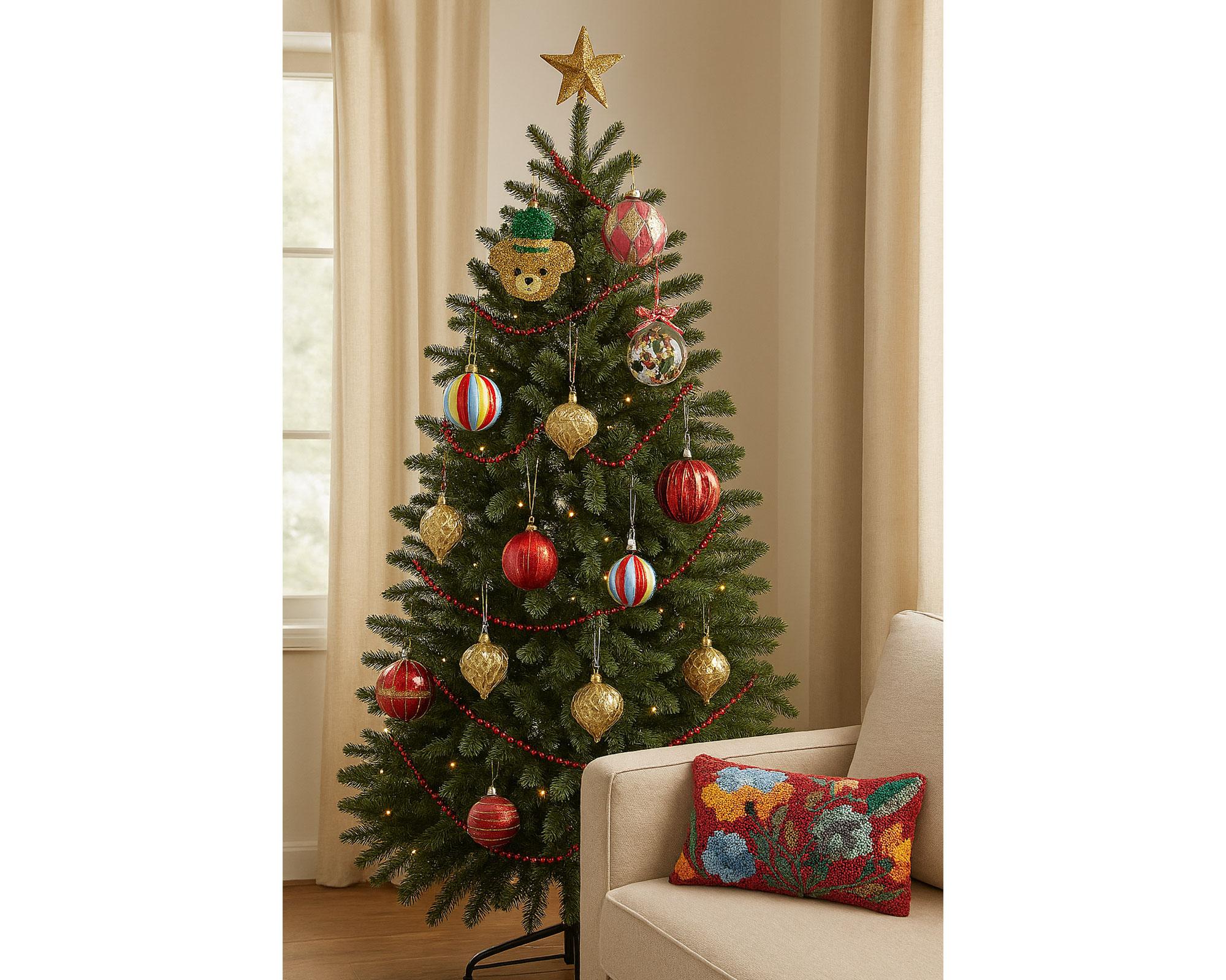 Esfera Rellena hojas 8 cm-1