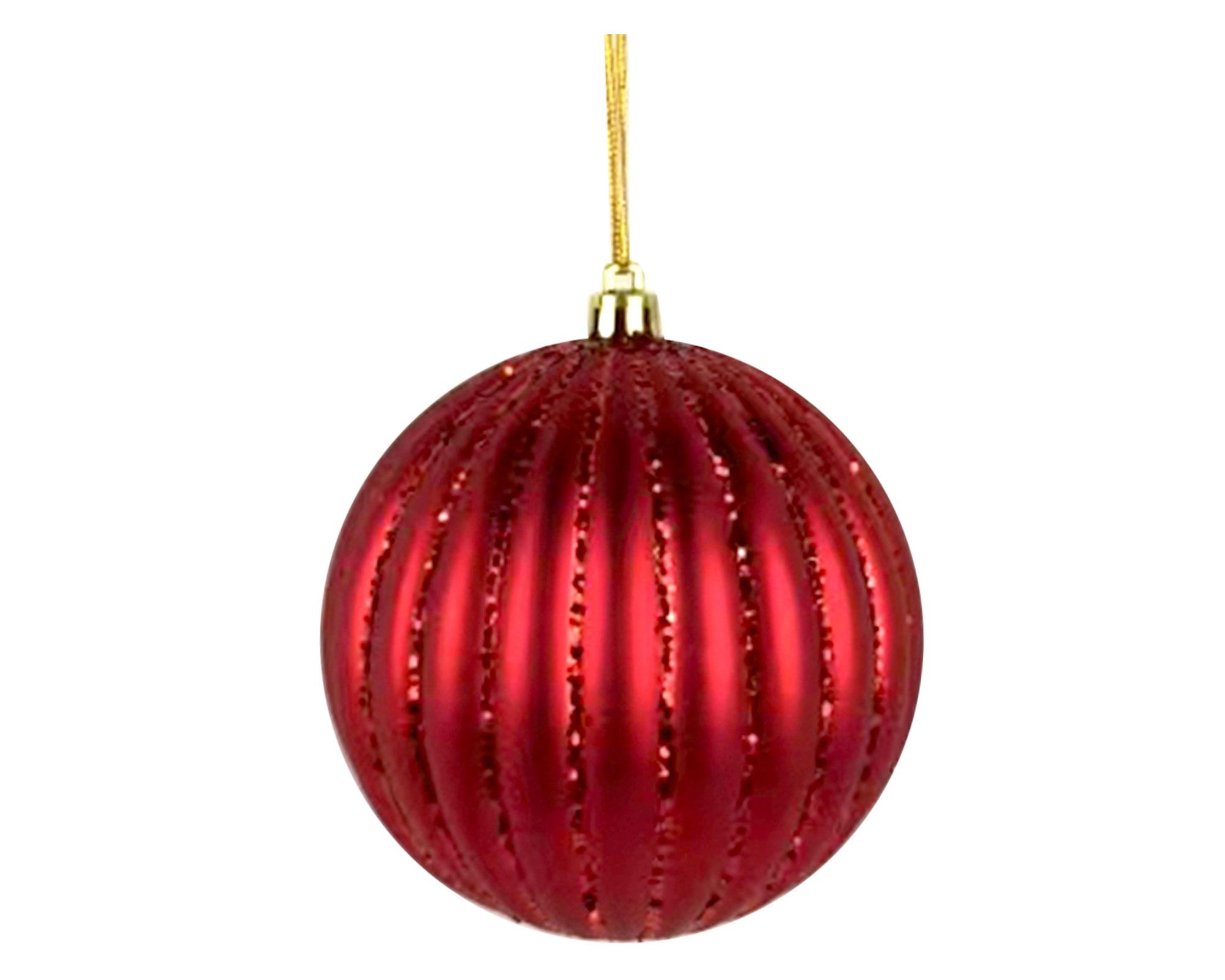 Esfera mate líneas brillo rojo colección Brillos-0