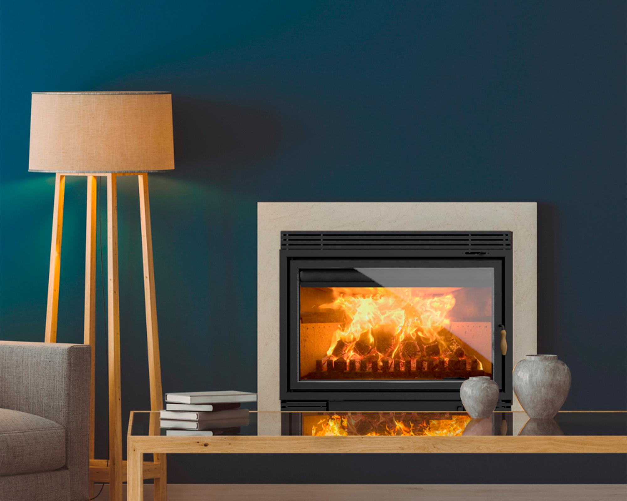 Chimenea a leña 1100 30000 W + kit de instalación-3