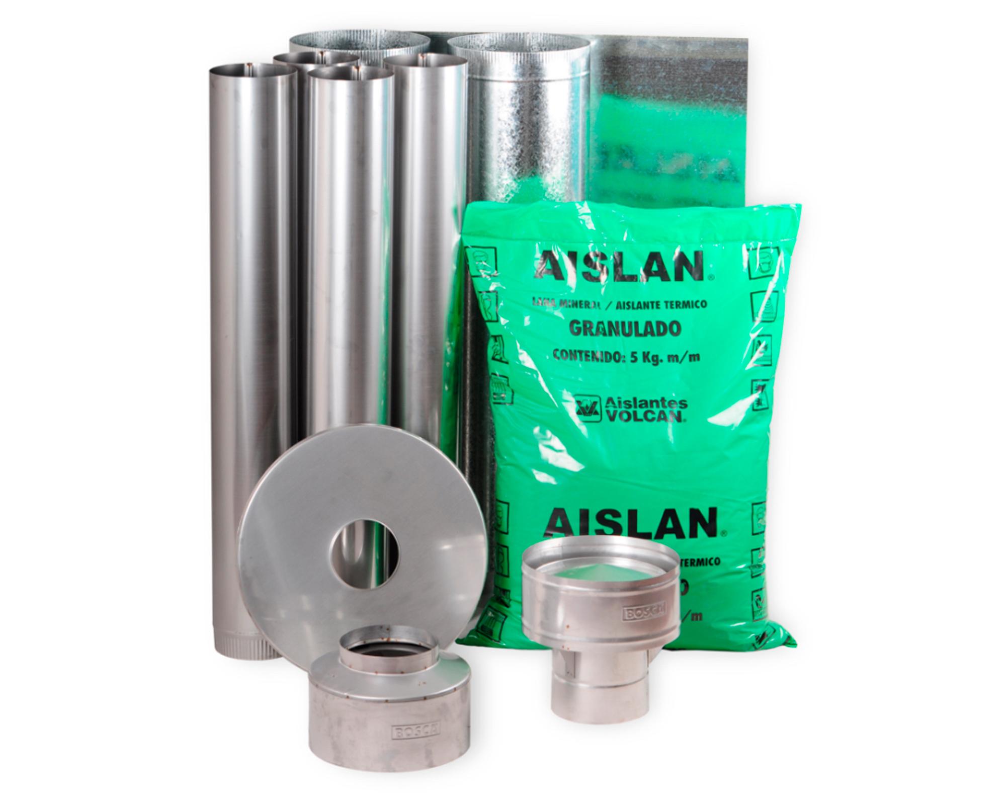 Chimenea a leña 1100 30000 W + kit de instalación-2