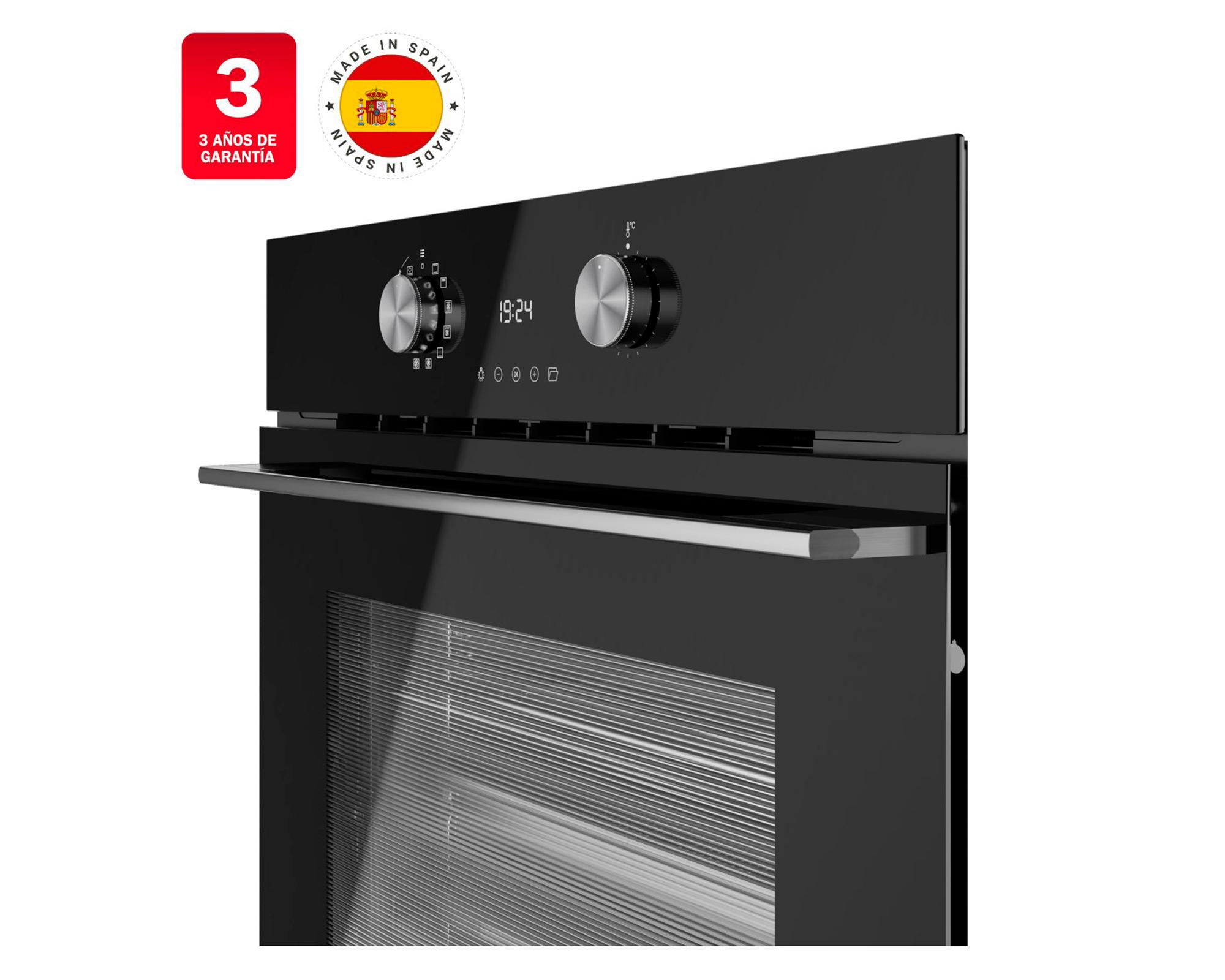 Horno eléctrico empotrado HLB-8550 SC BK negro 63 lt-1