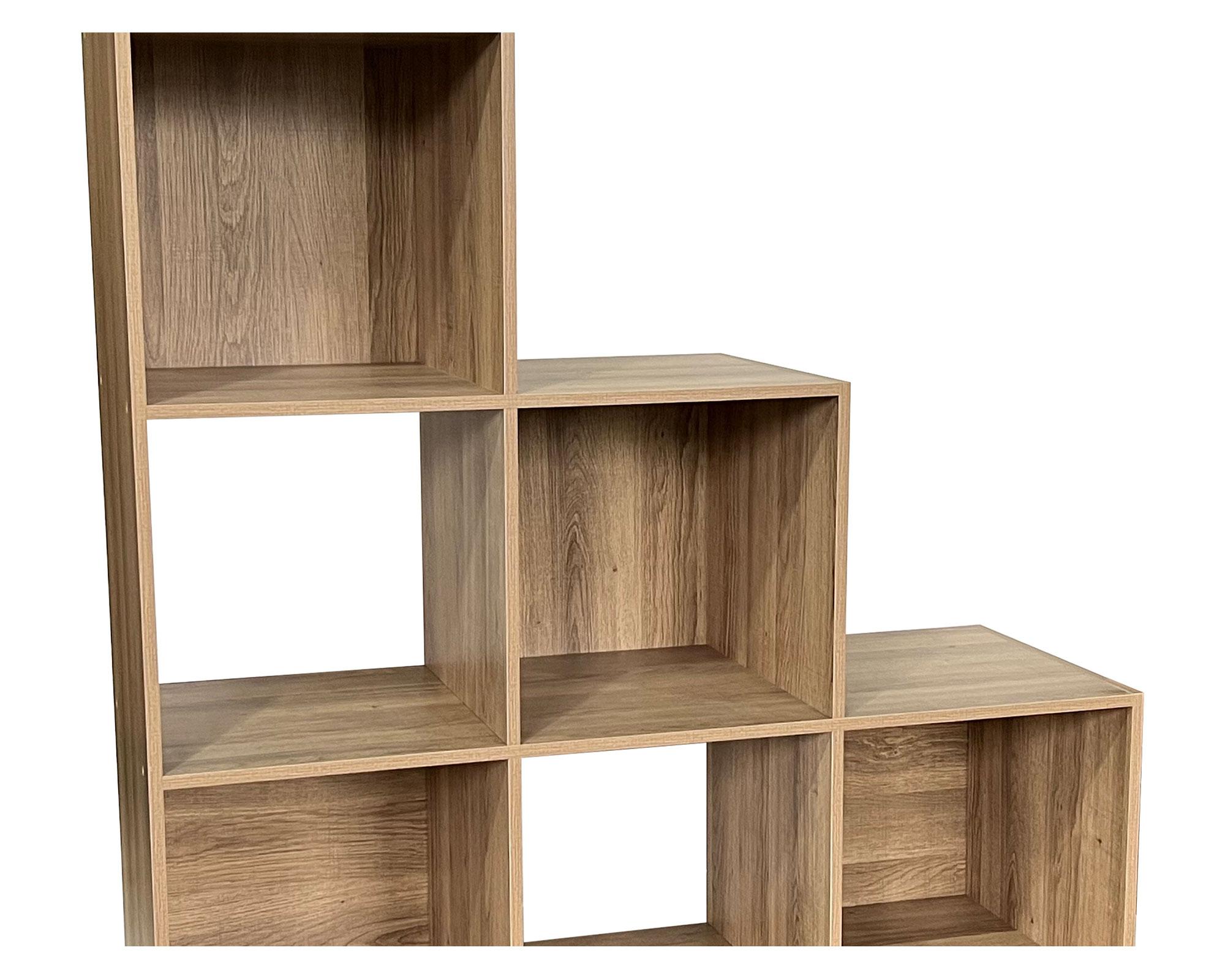 Estante Emma torre 6 espacios natural 100x100x35 cm-3