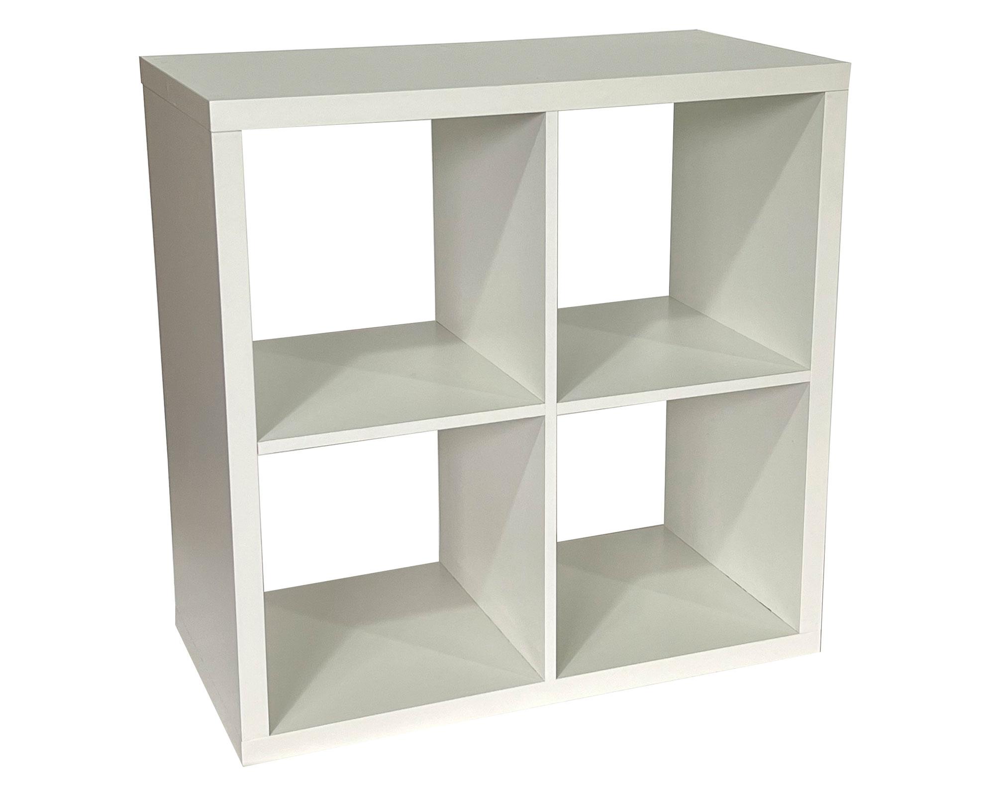 Estante Liam blanco 4 espacios 77x77x39 cm-2