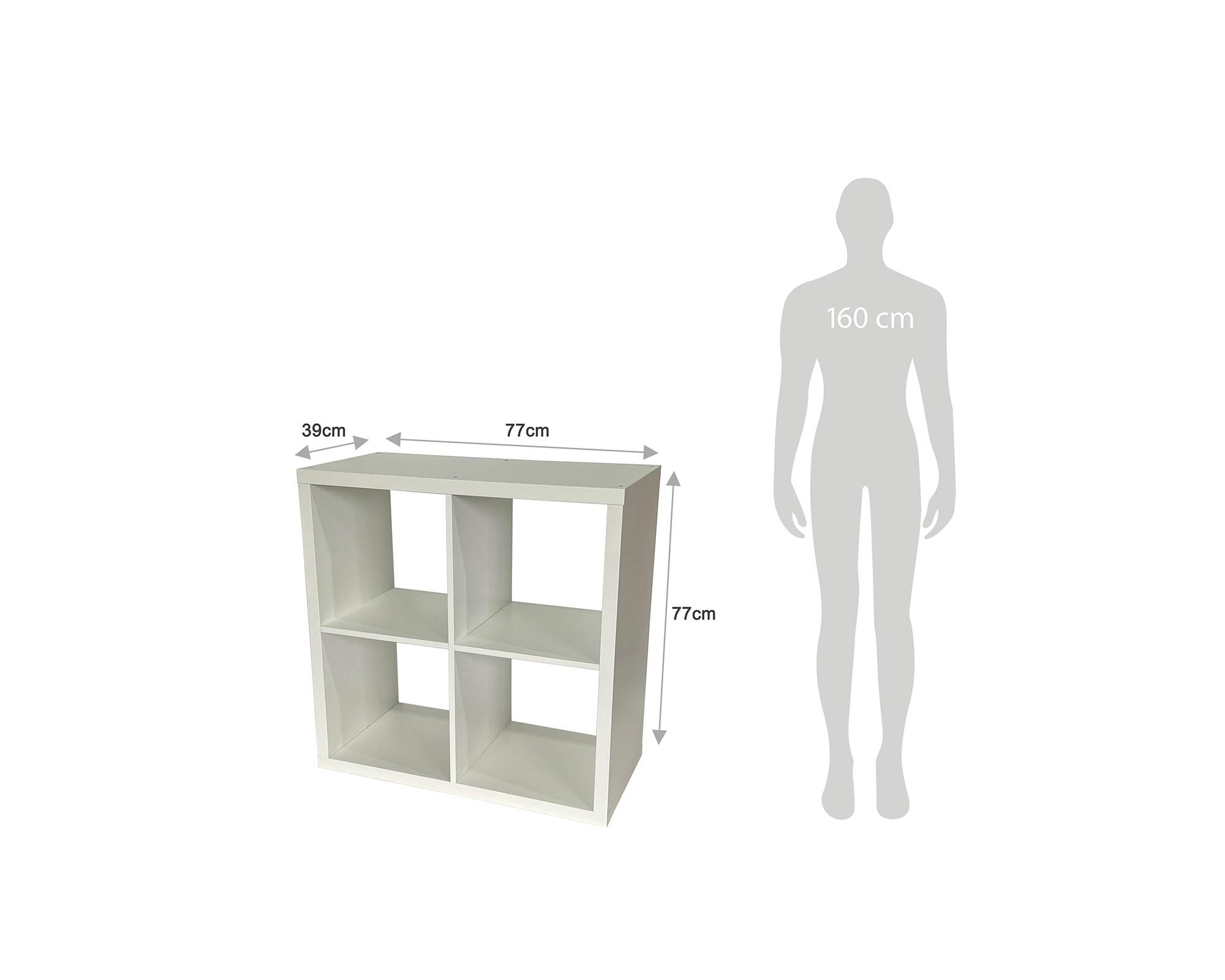 Estante Liam blanco 4 espacios 77x77x39 cm-4