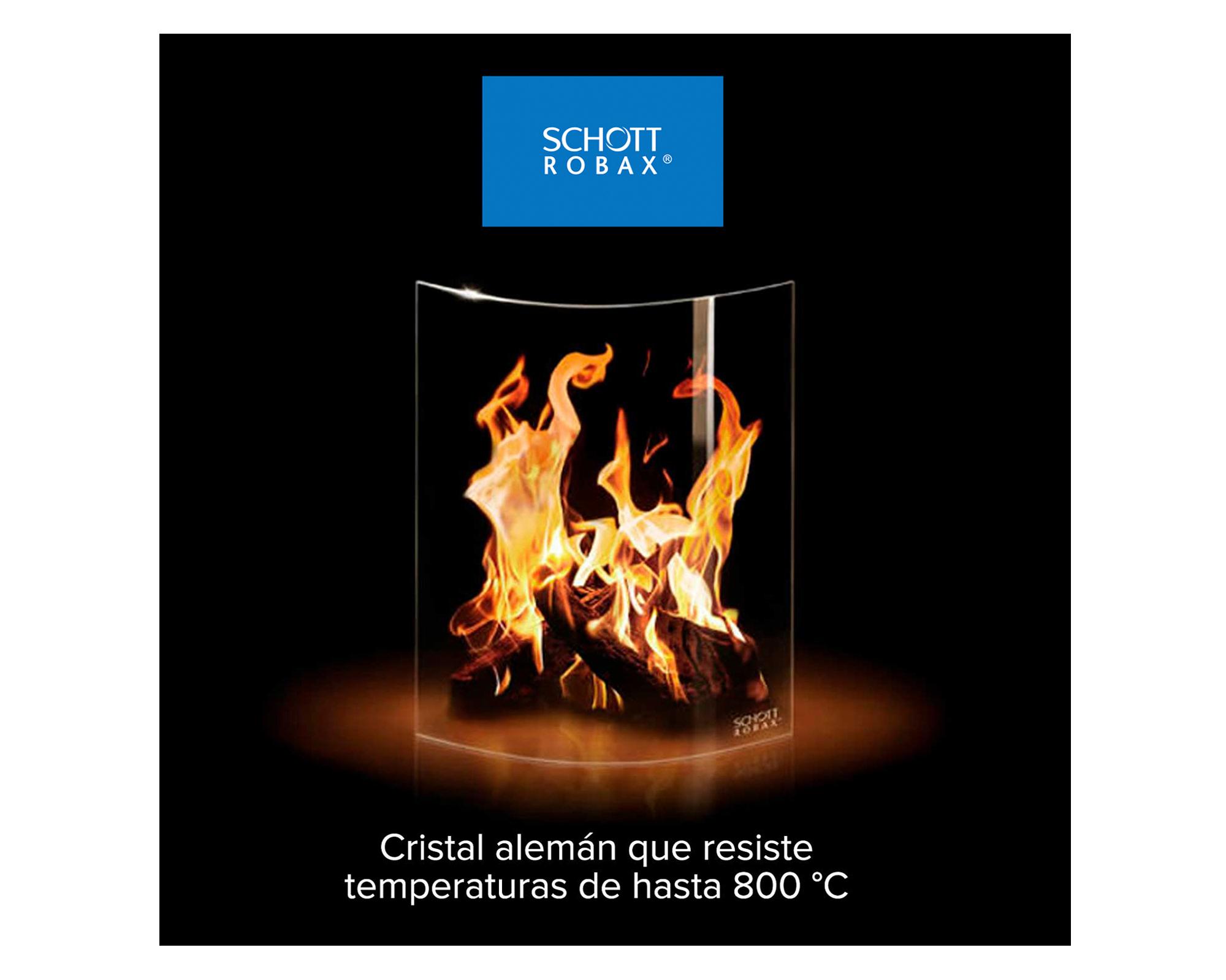 Calefactor a Pellet Black Vision Negro + Kit Vertical Pellet 80 mm-3