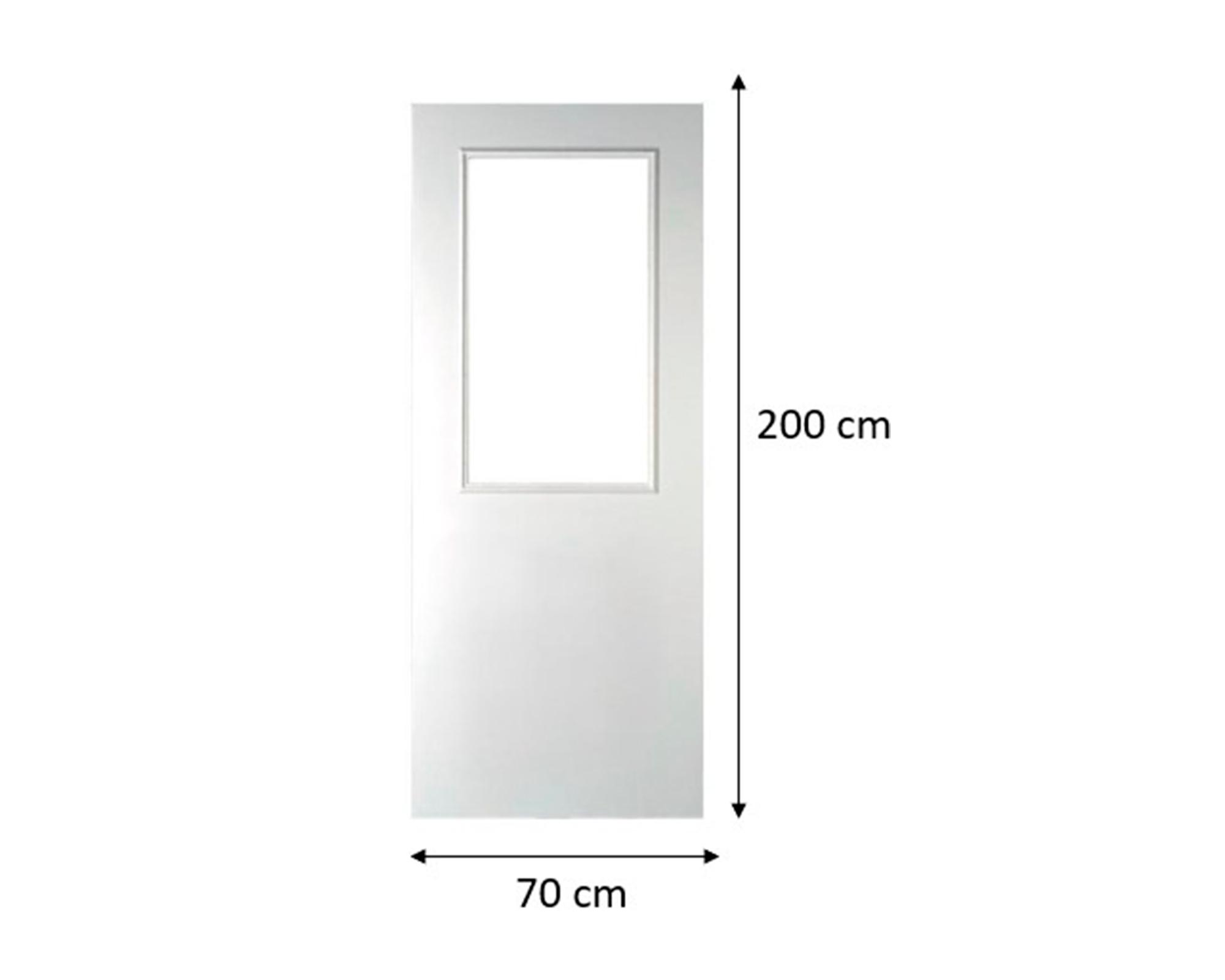 Puerta Medio cuerpo 1 luz acero 70x200 cm-2