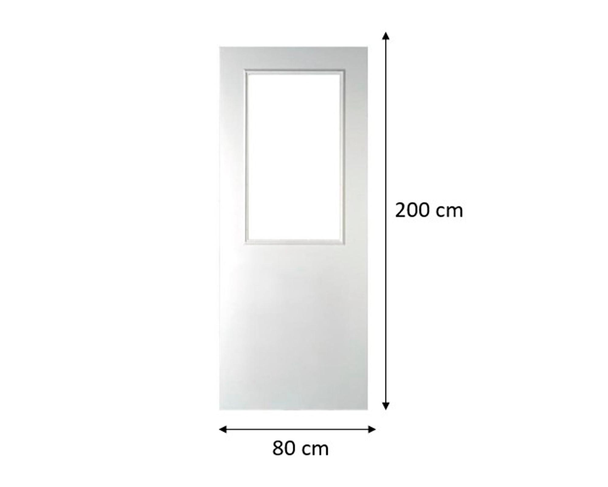 Puerta Medio cuerpo 1 luz acero 80x200 cm-2