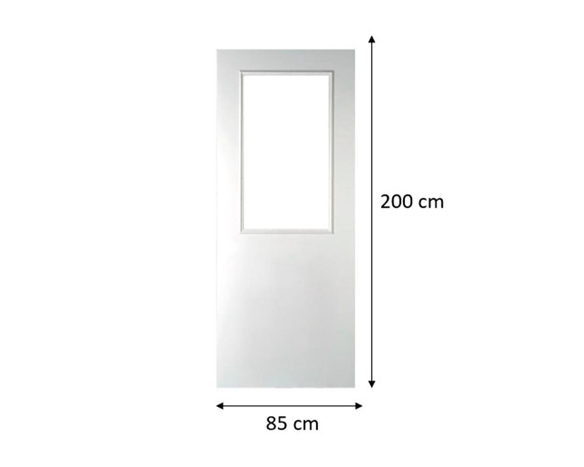 Puerta Medio cuerpo 1 luz acero 85x200 cm-2