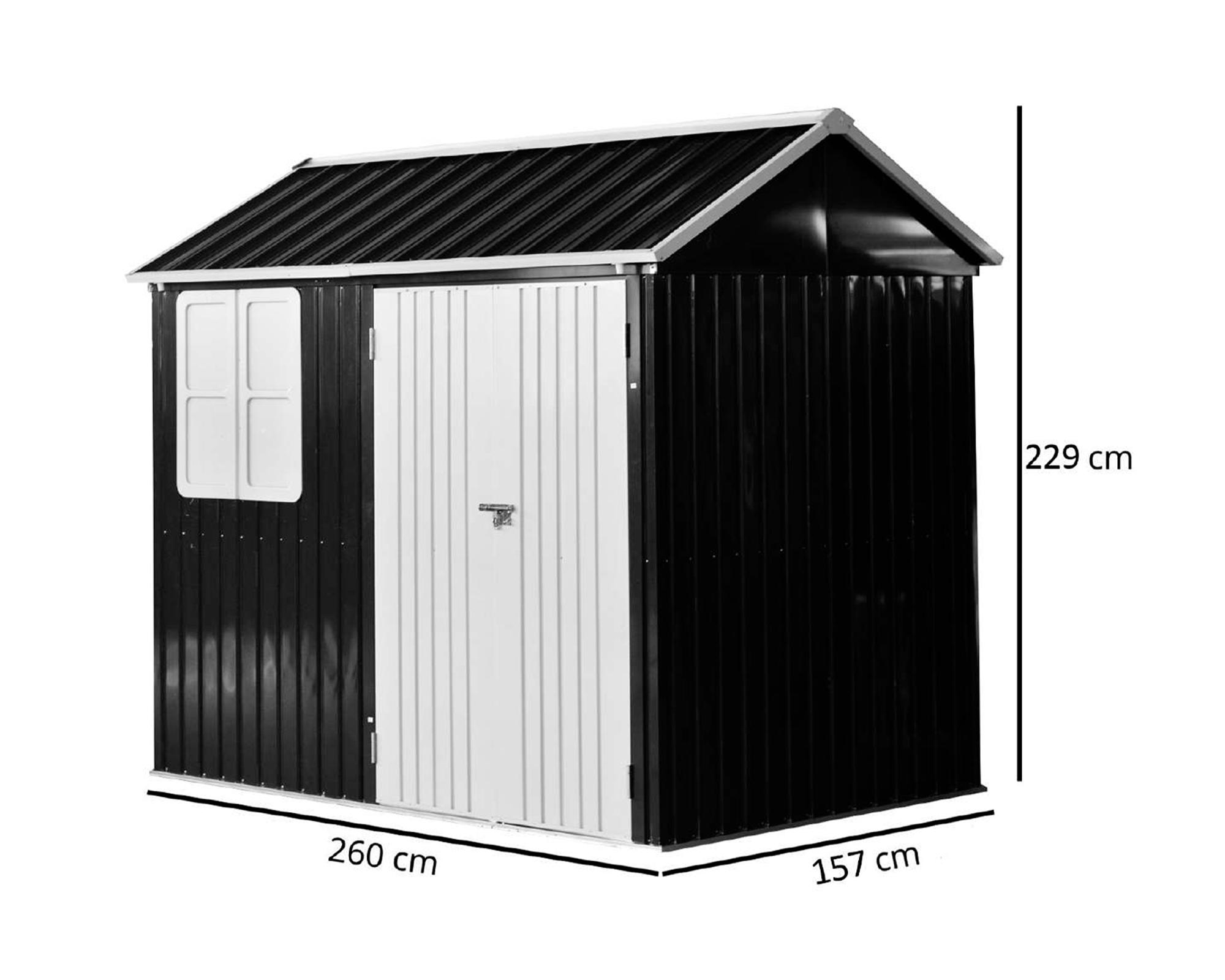 Bodega jardín SH2010 260x229x157 cm grafito-4