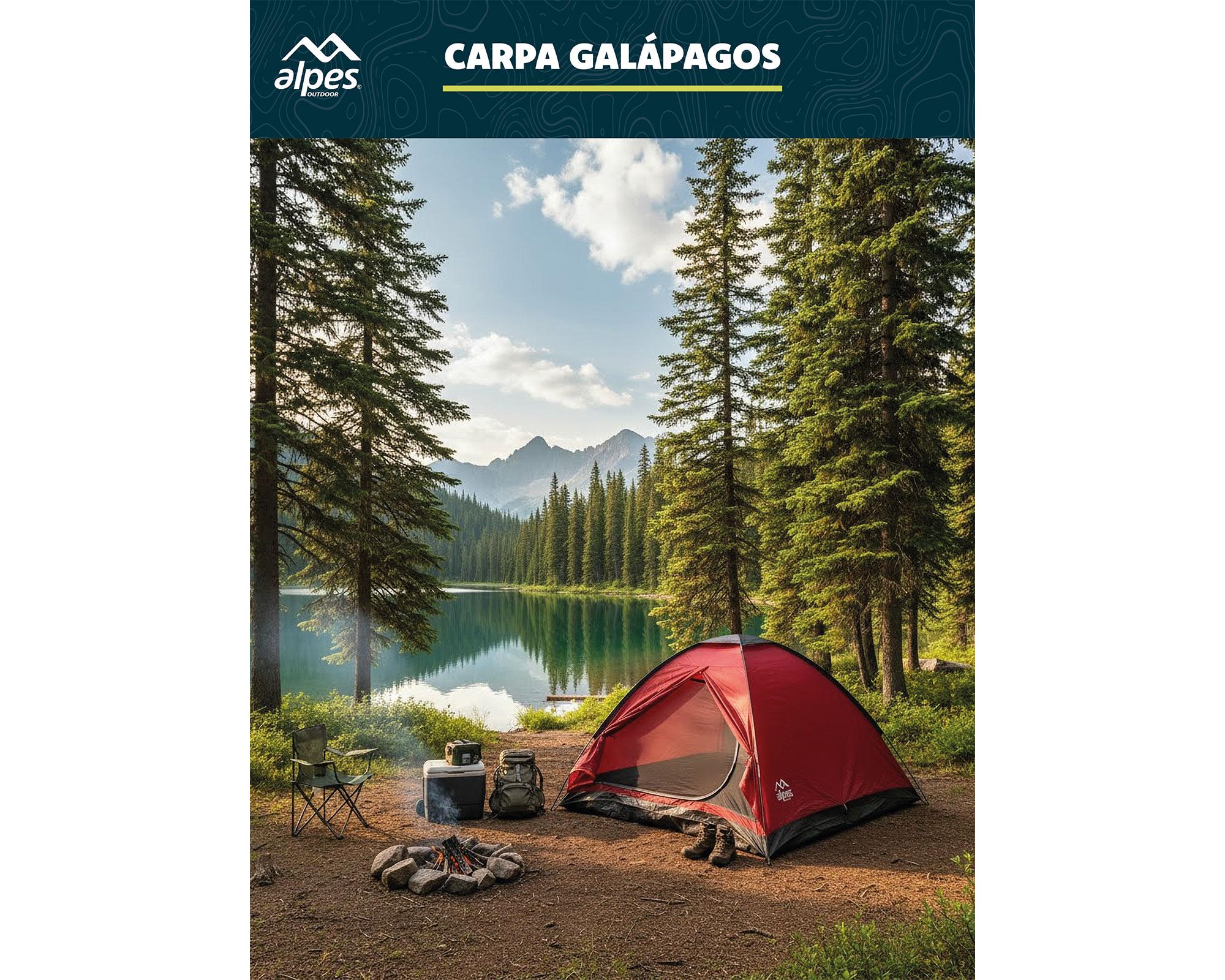 Carpa Galápagos rojo 150x240x240 cm 6 personas-7