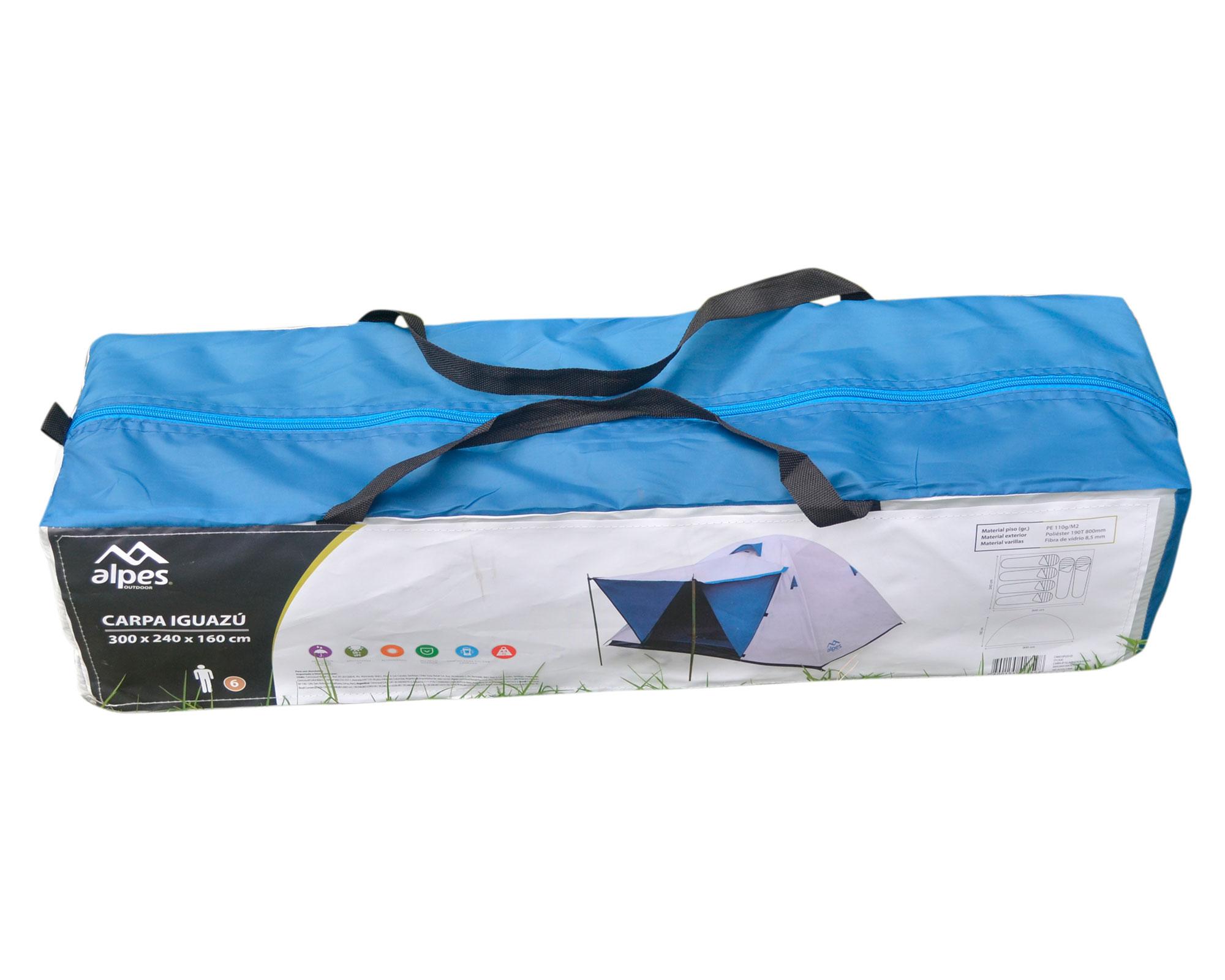 Carpa Iguazú aluminizado/azul 160x240x300 cm 6 personas-4