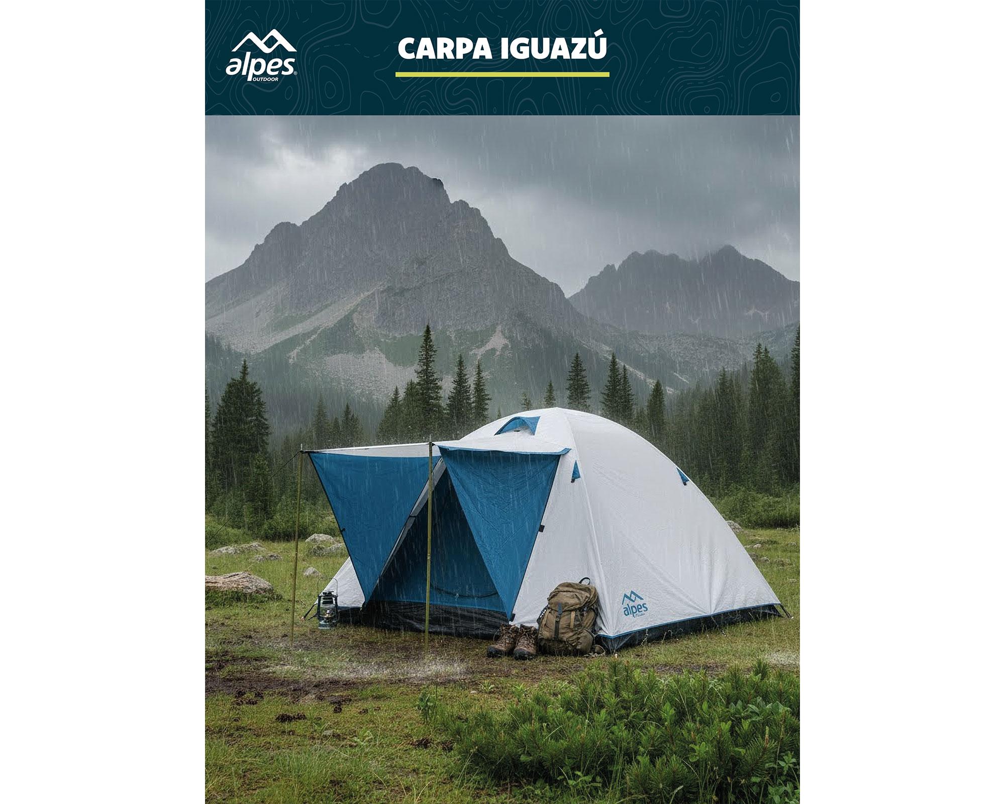 Carpa Iguazú aluminizado/azul 160x240x300 cm 6 personas-7