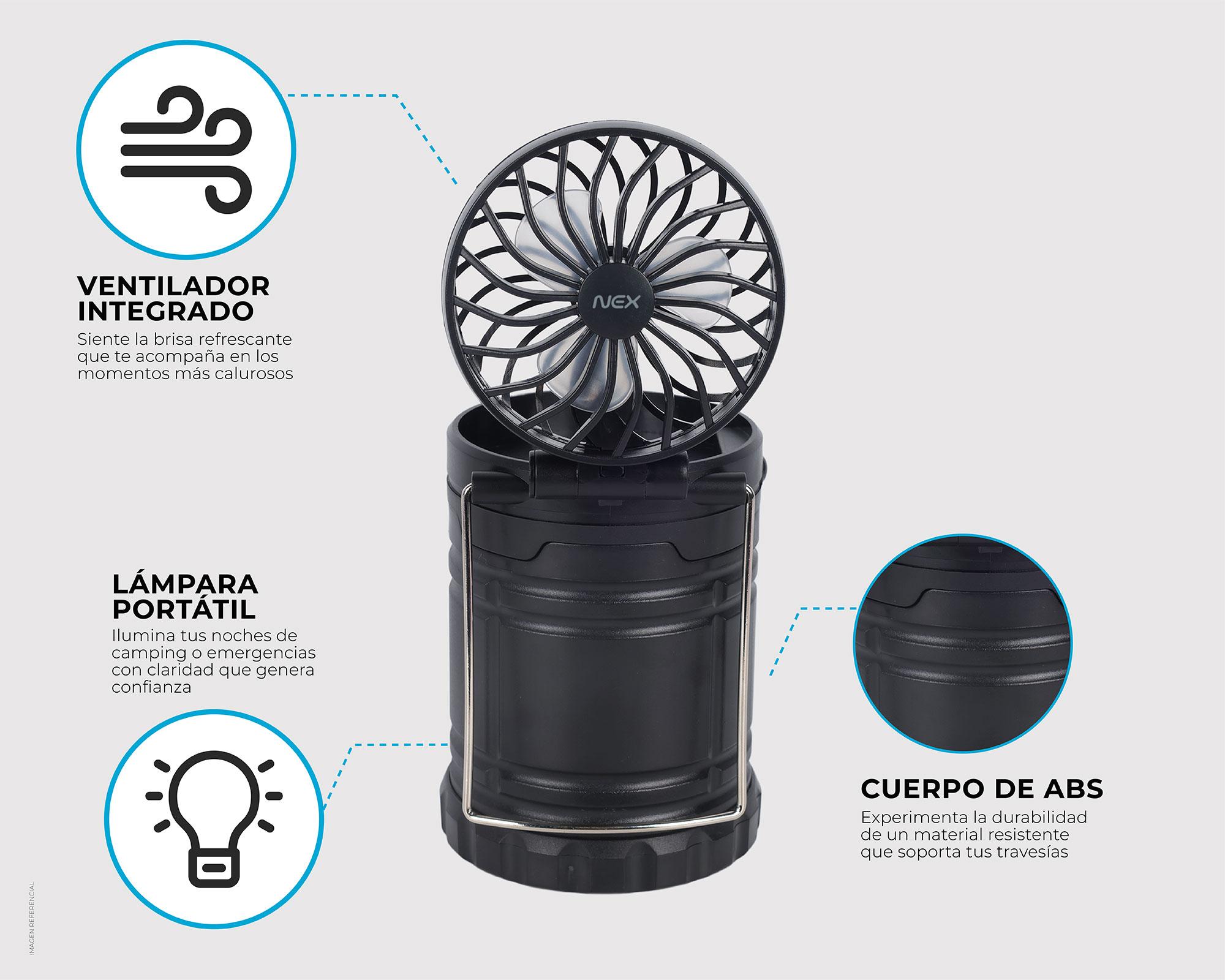 Ventilador portátil con luz negro-9
