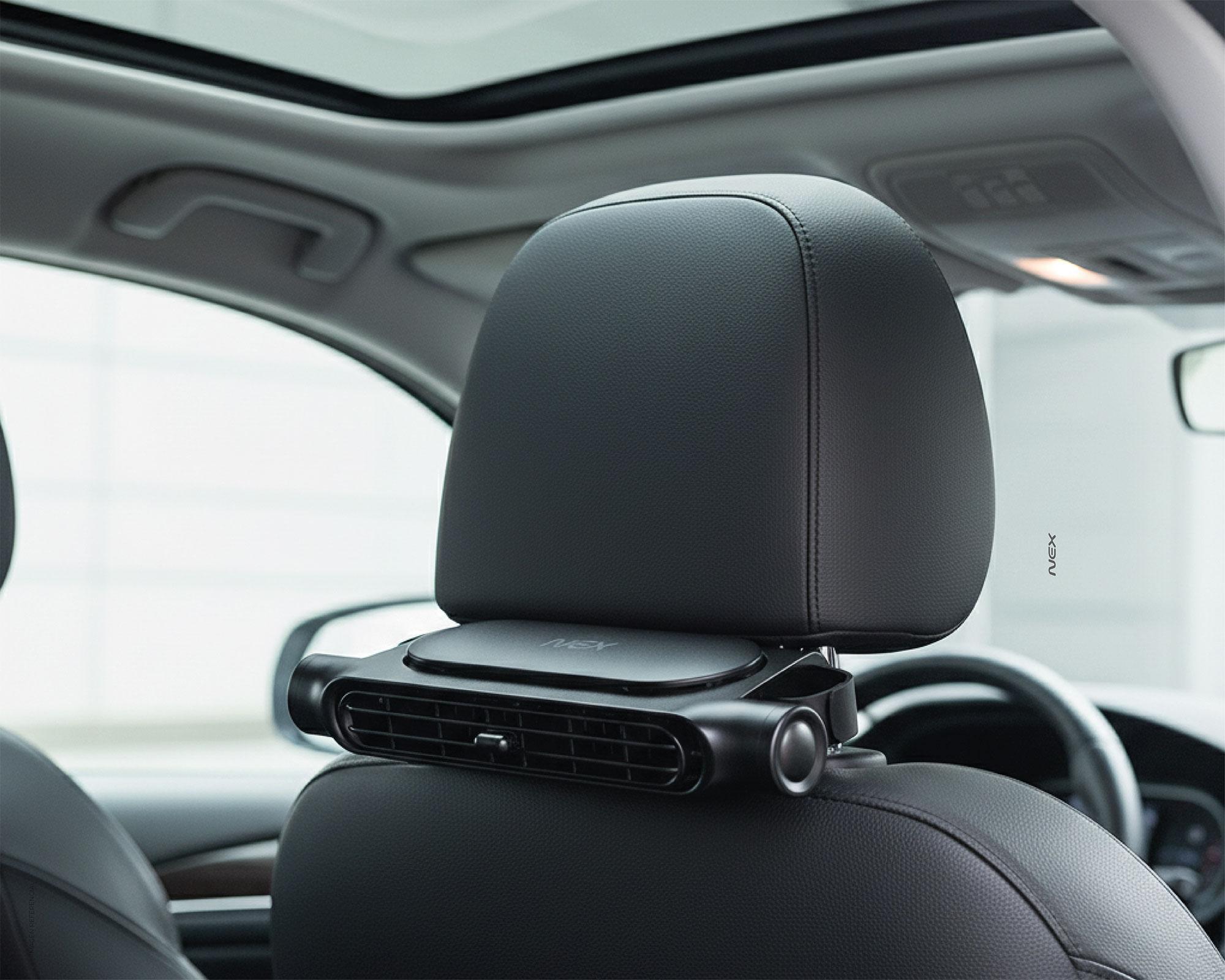 Ventilador respaldo autos USB slim negro-8