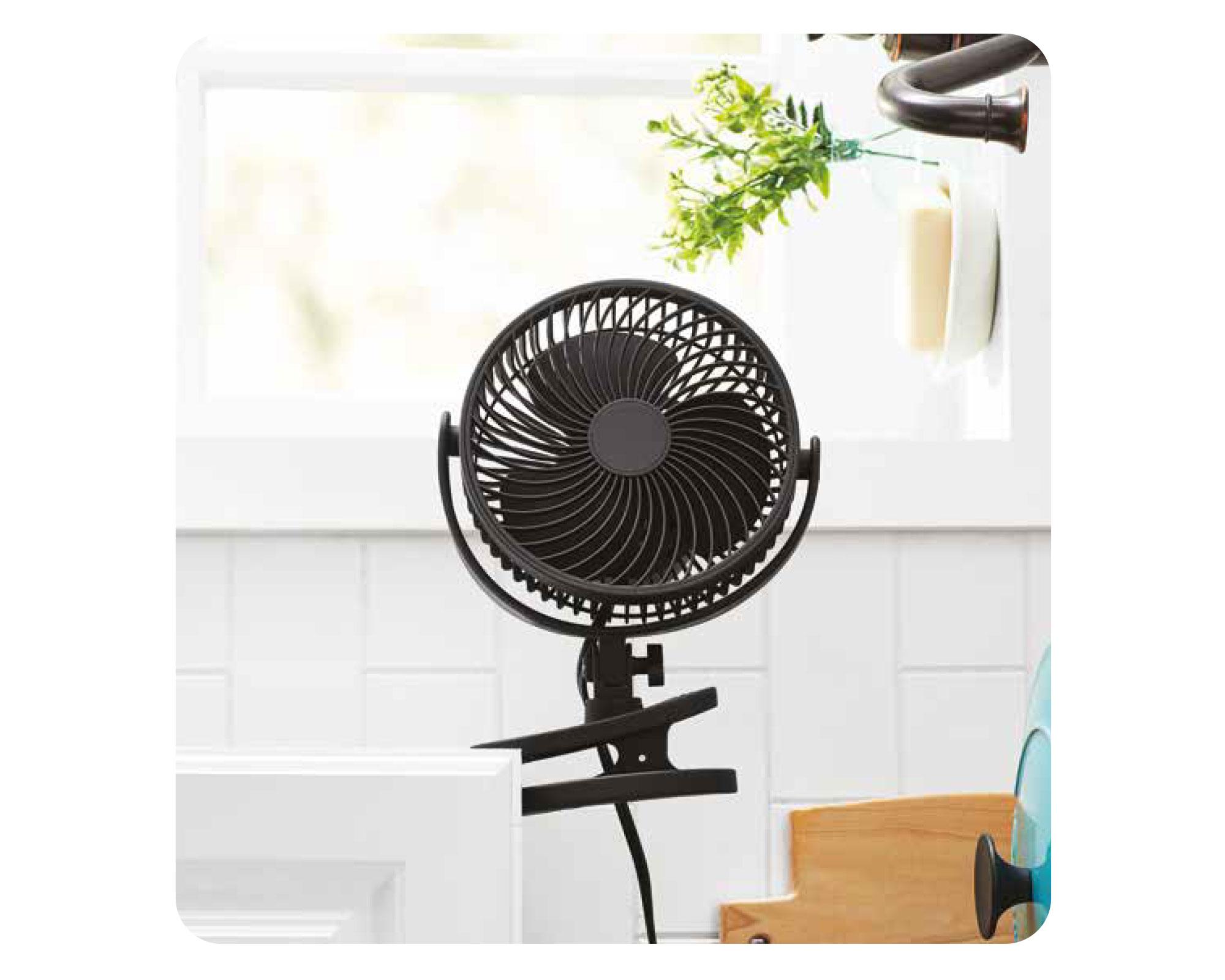 Ventilador personal escritorio clip 6'' negro-6
