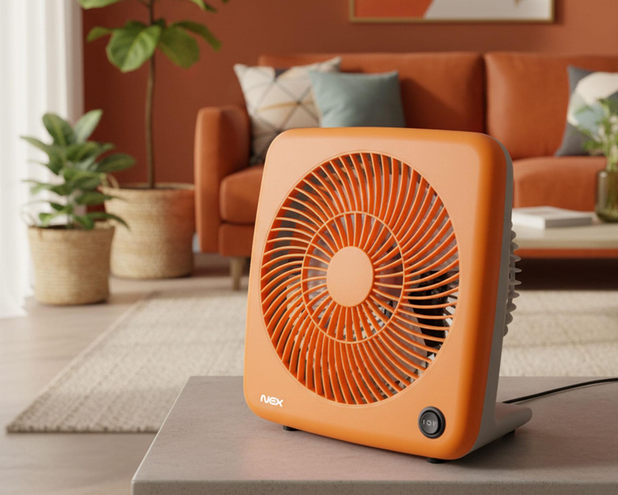 Ventilador Mini Box 7'' naranjo-2