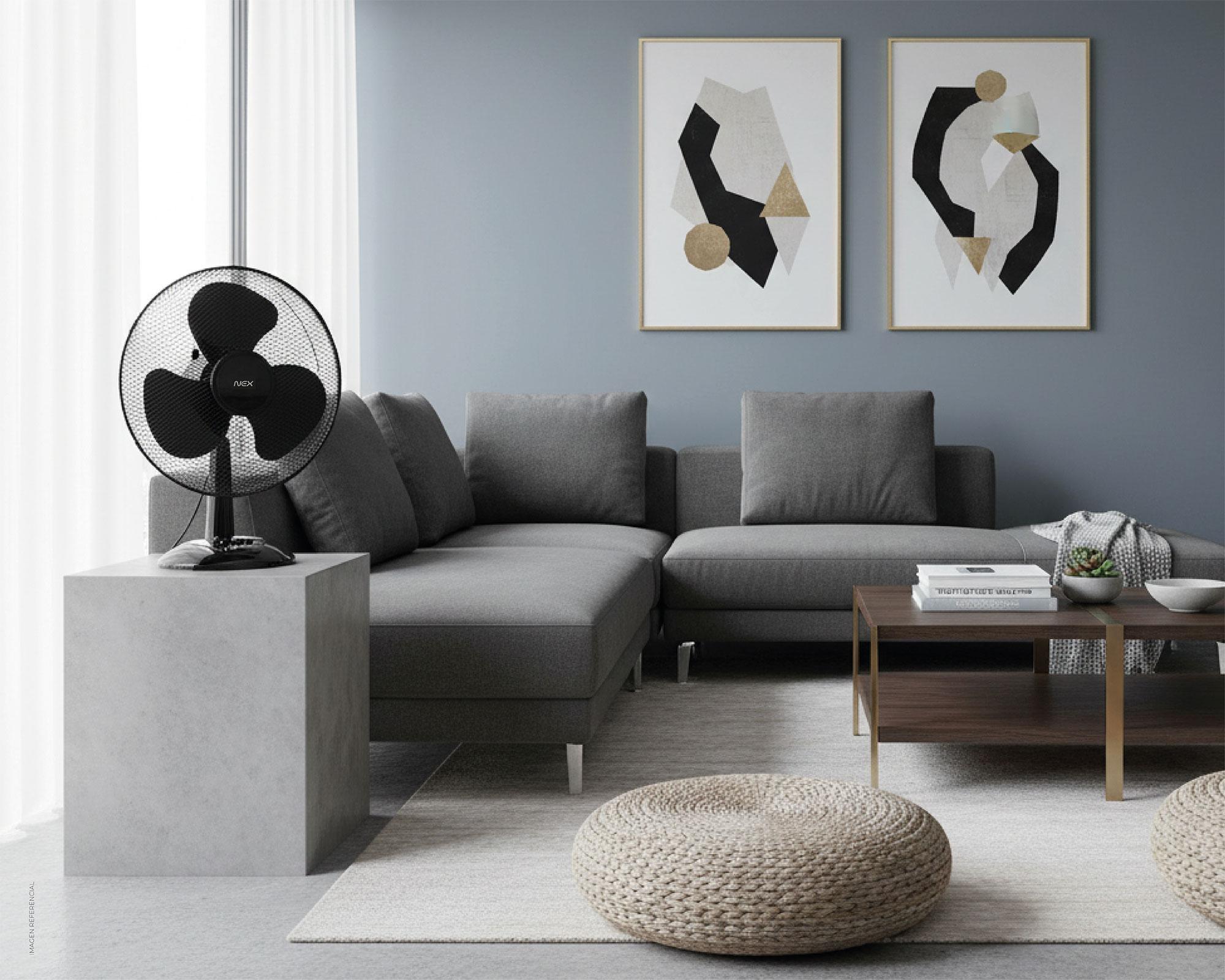 Ventilador escritorio negro 16''-2