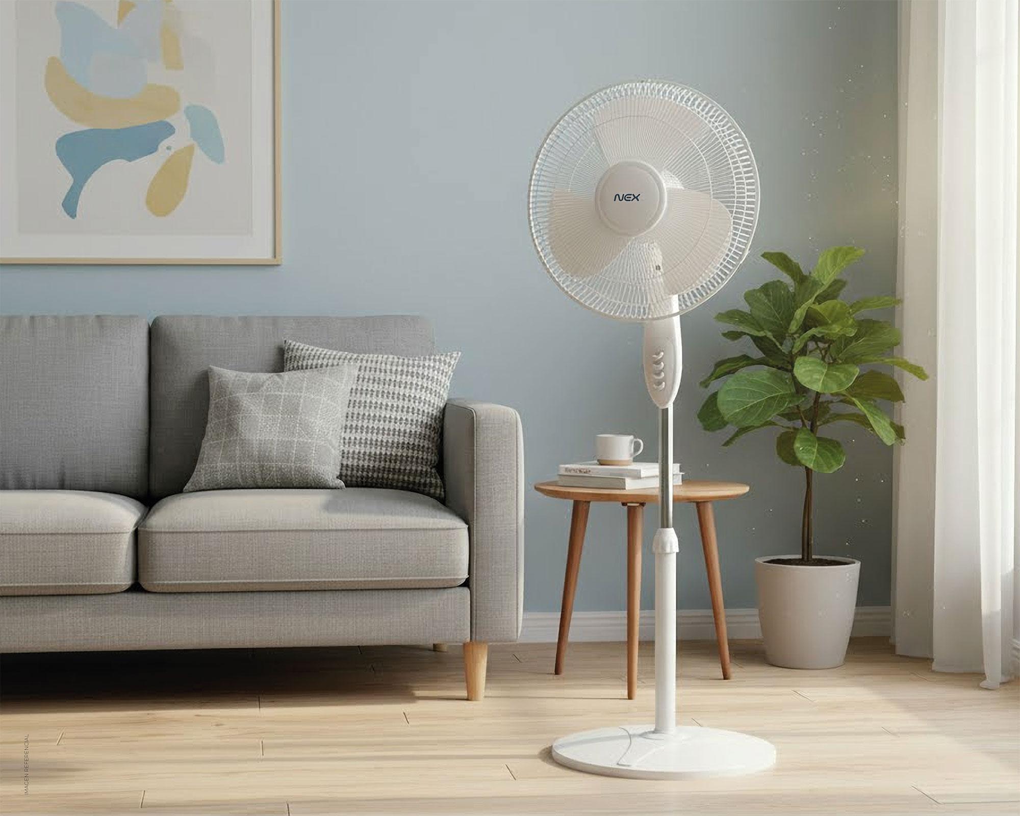 Ventilador pedestal 16'' 45W blanco-5