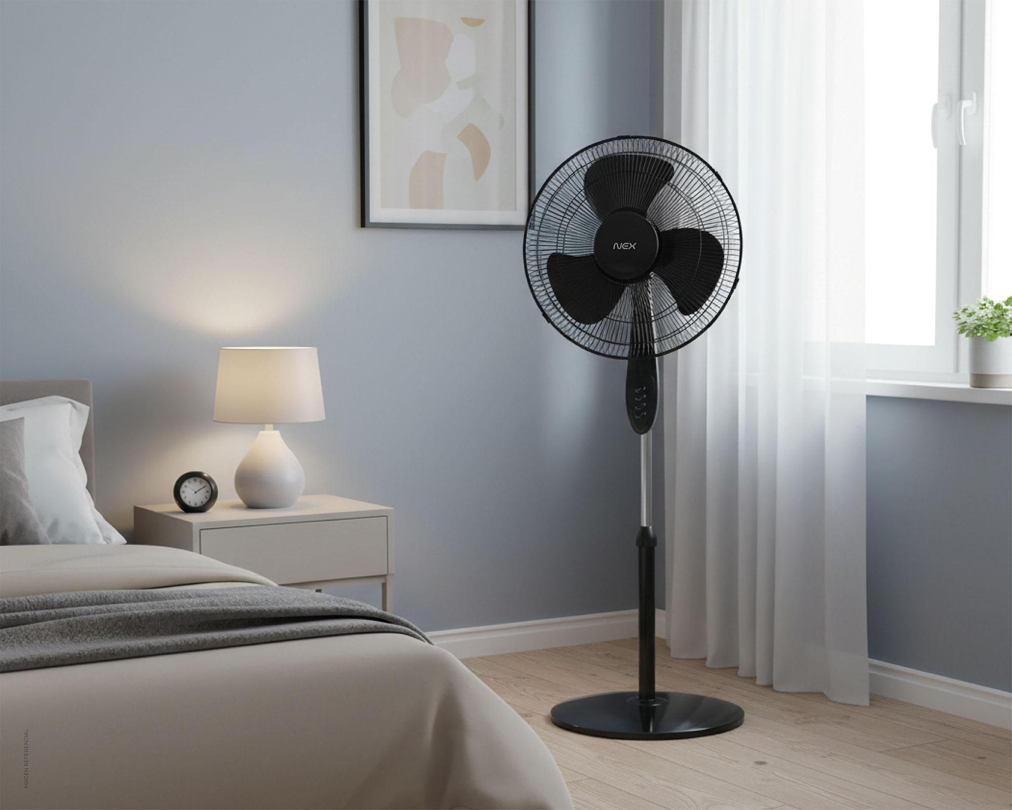 Ventilador pedestal 16'' 45W negro-5
