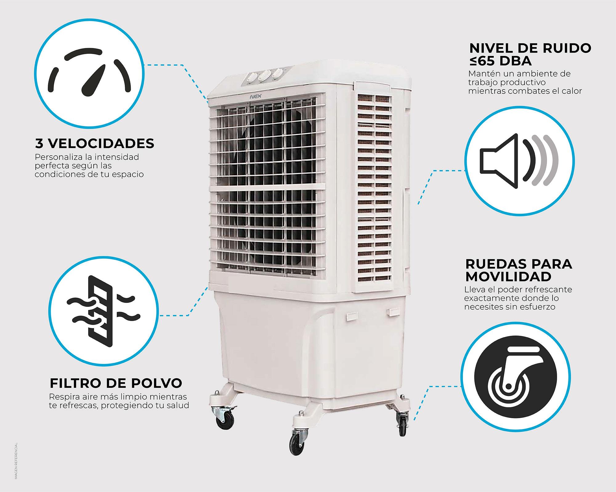 Enfriador aire manual 75L 410W blanco-8