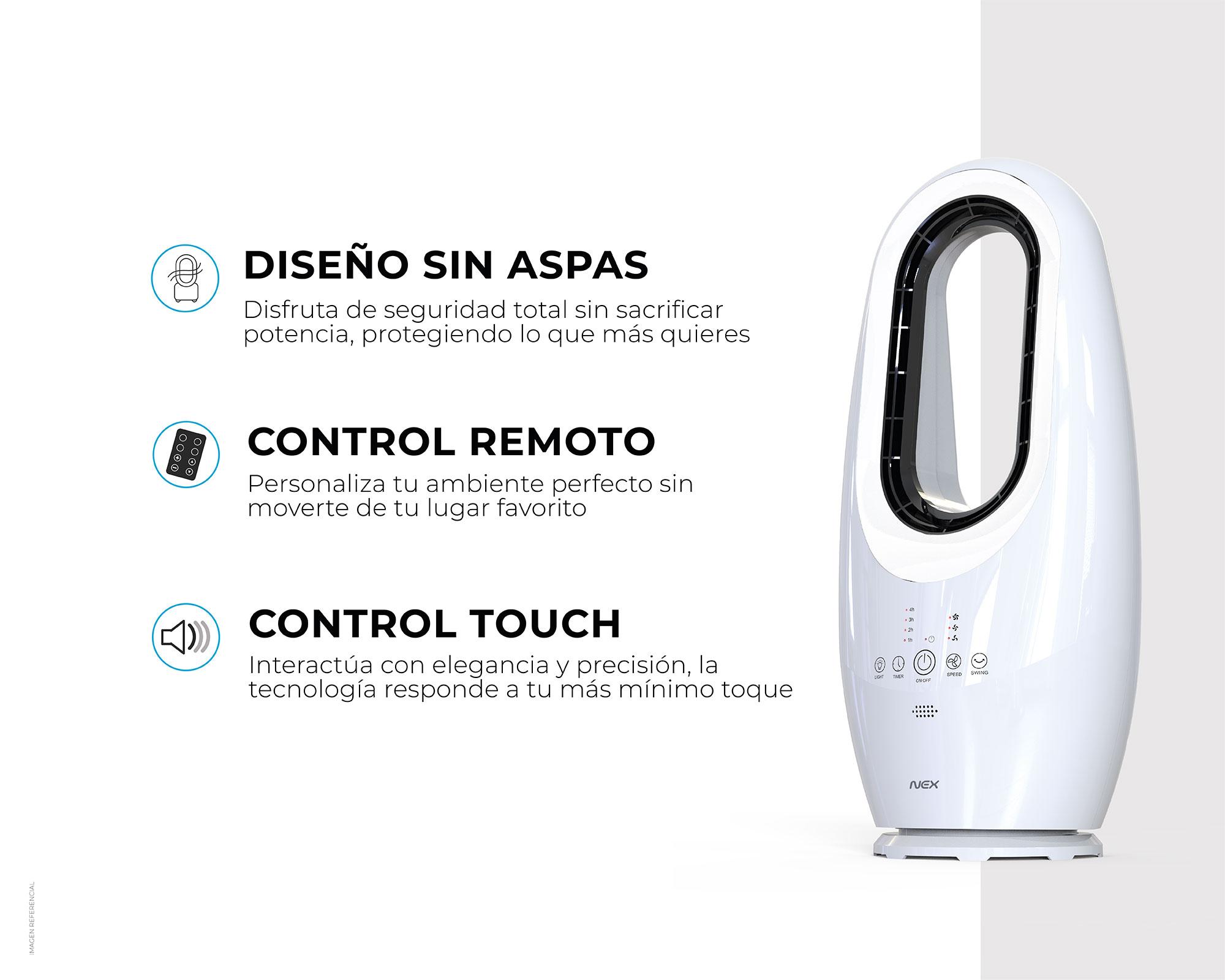 Ventilador sin aspas 40W blanco-6