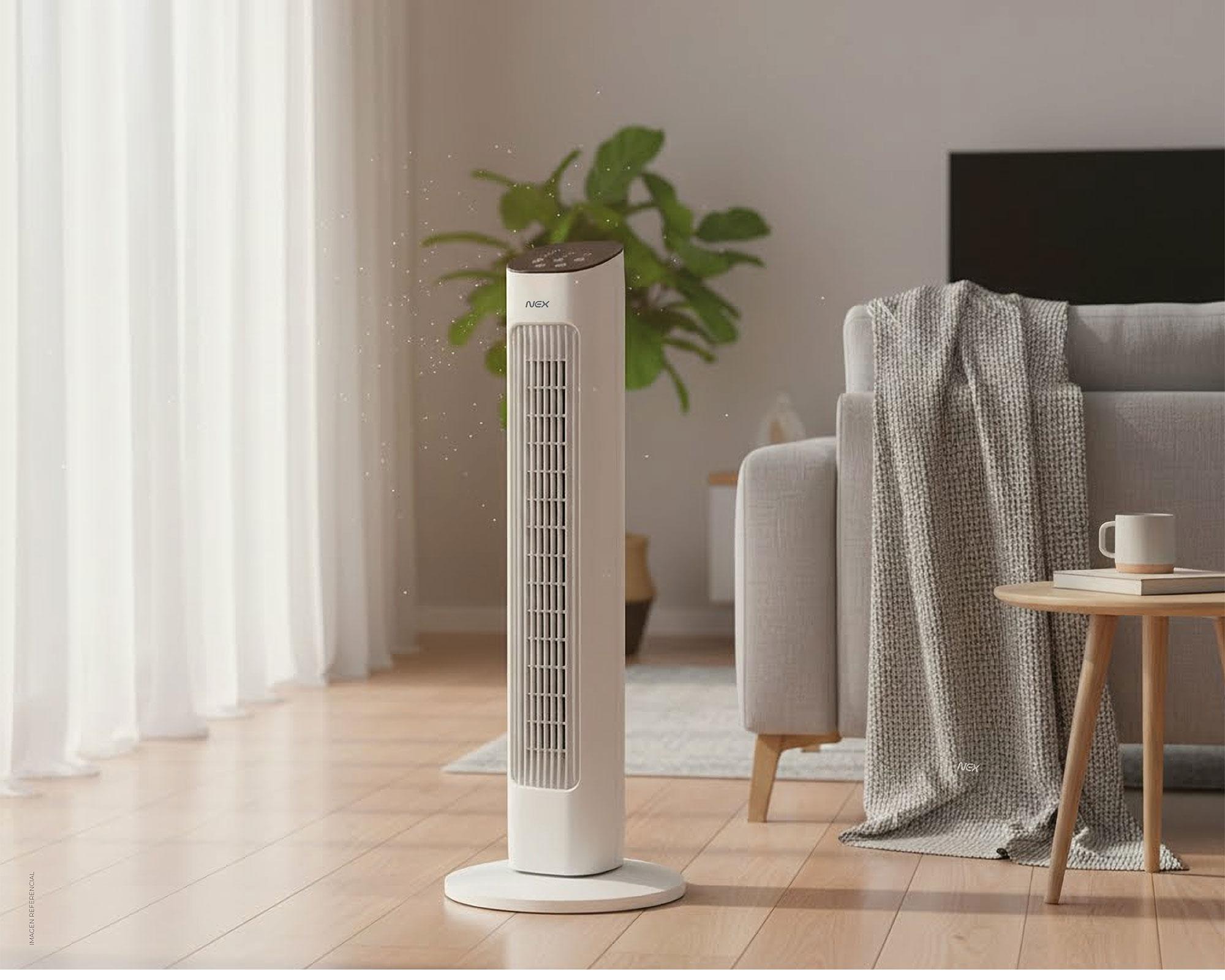 Ventilador torre 32'' 40W blanco-5