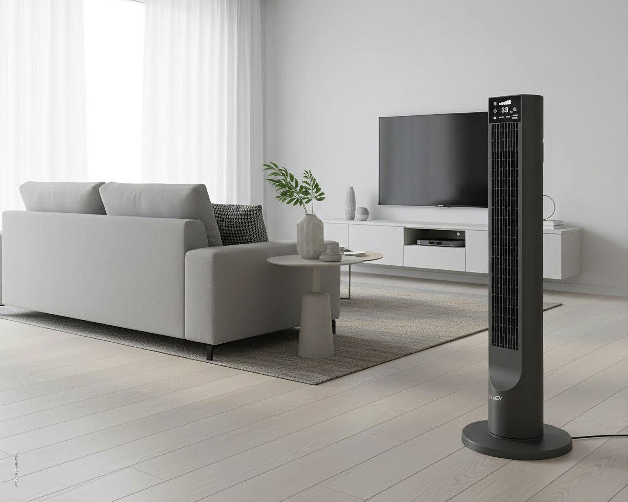 Ventilador torre 36'' 35W negro-4