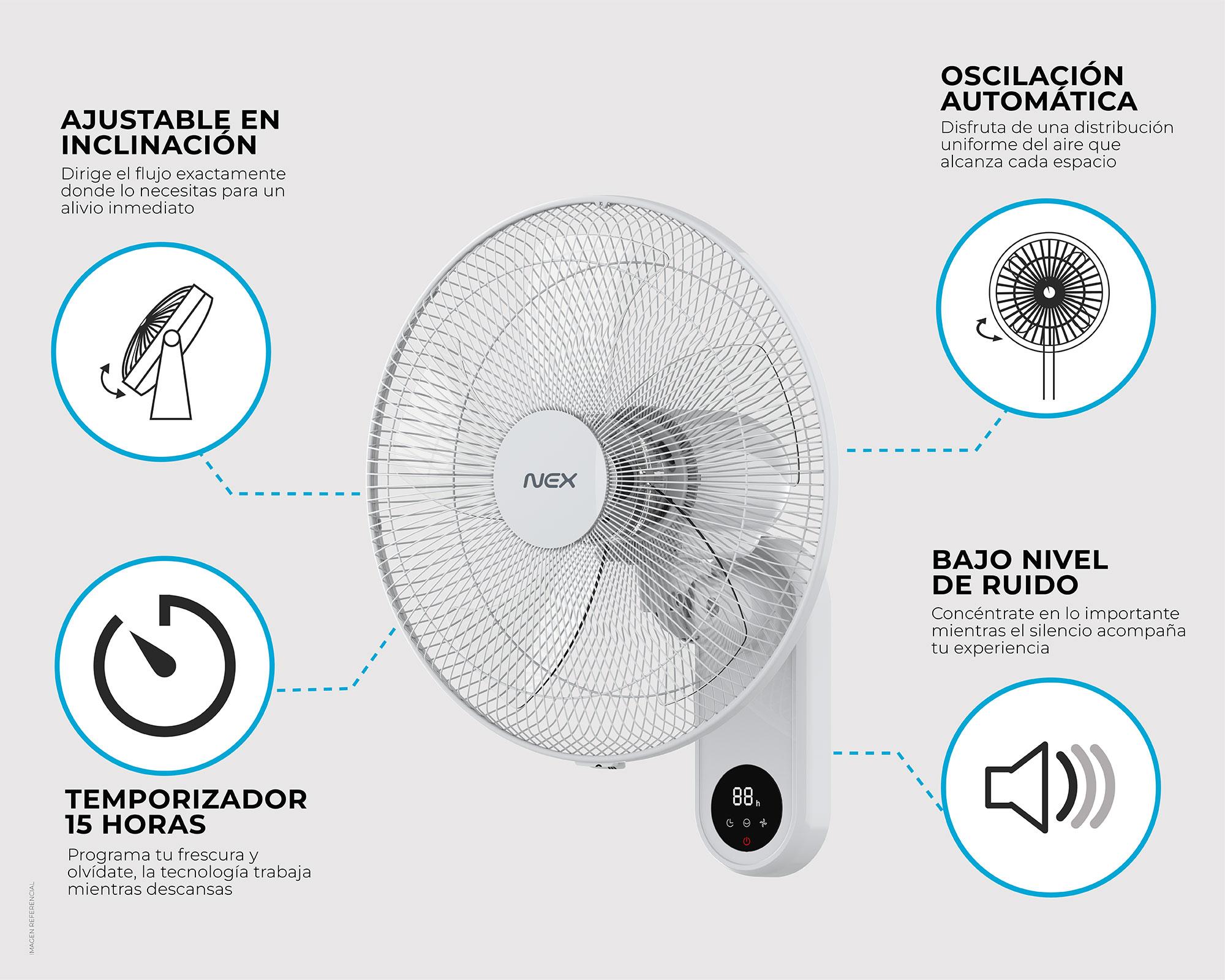 Ventilador muro 55W blanco-4