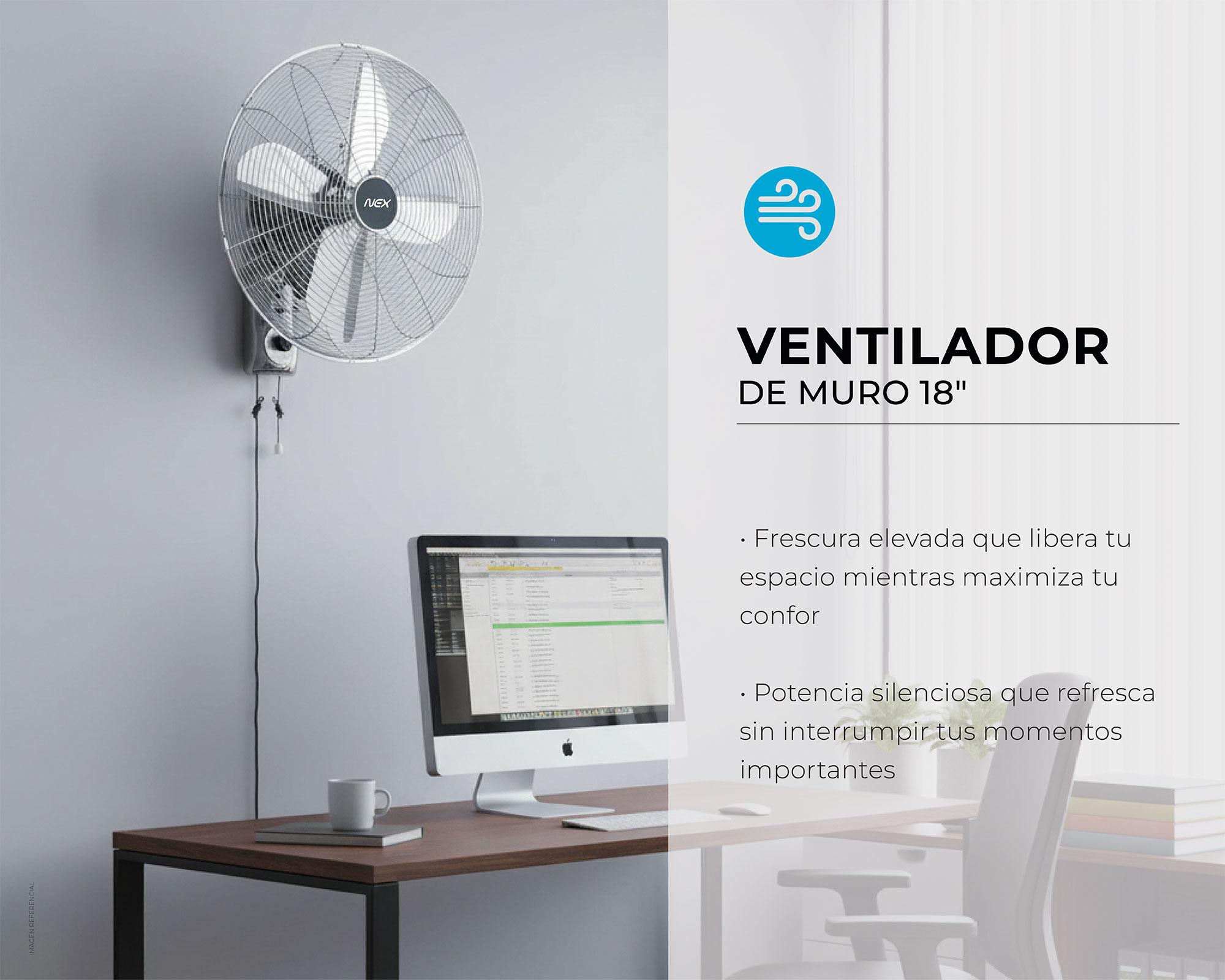 Ventilador muro 18'' VPW1826-INX plateado 40W-2