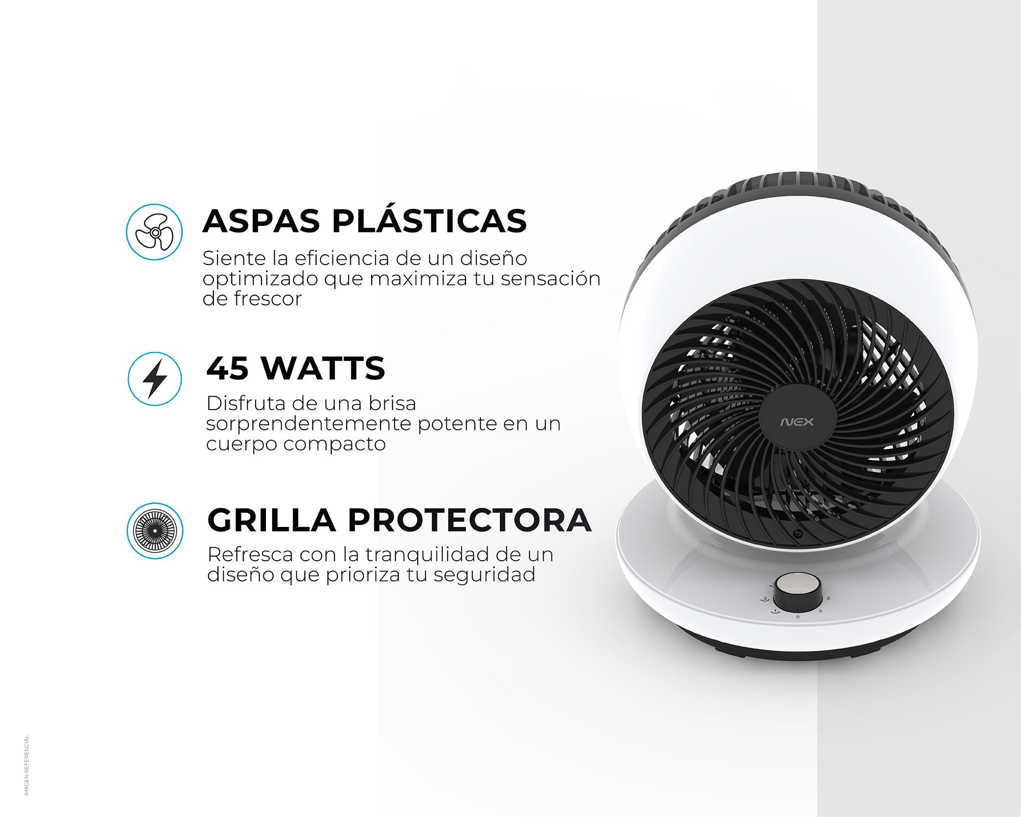 Ventilador escritorio circular 45W-6